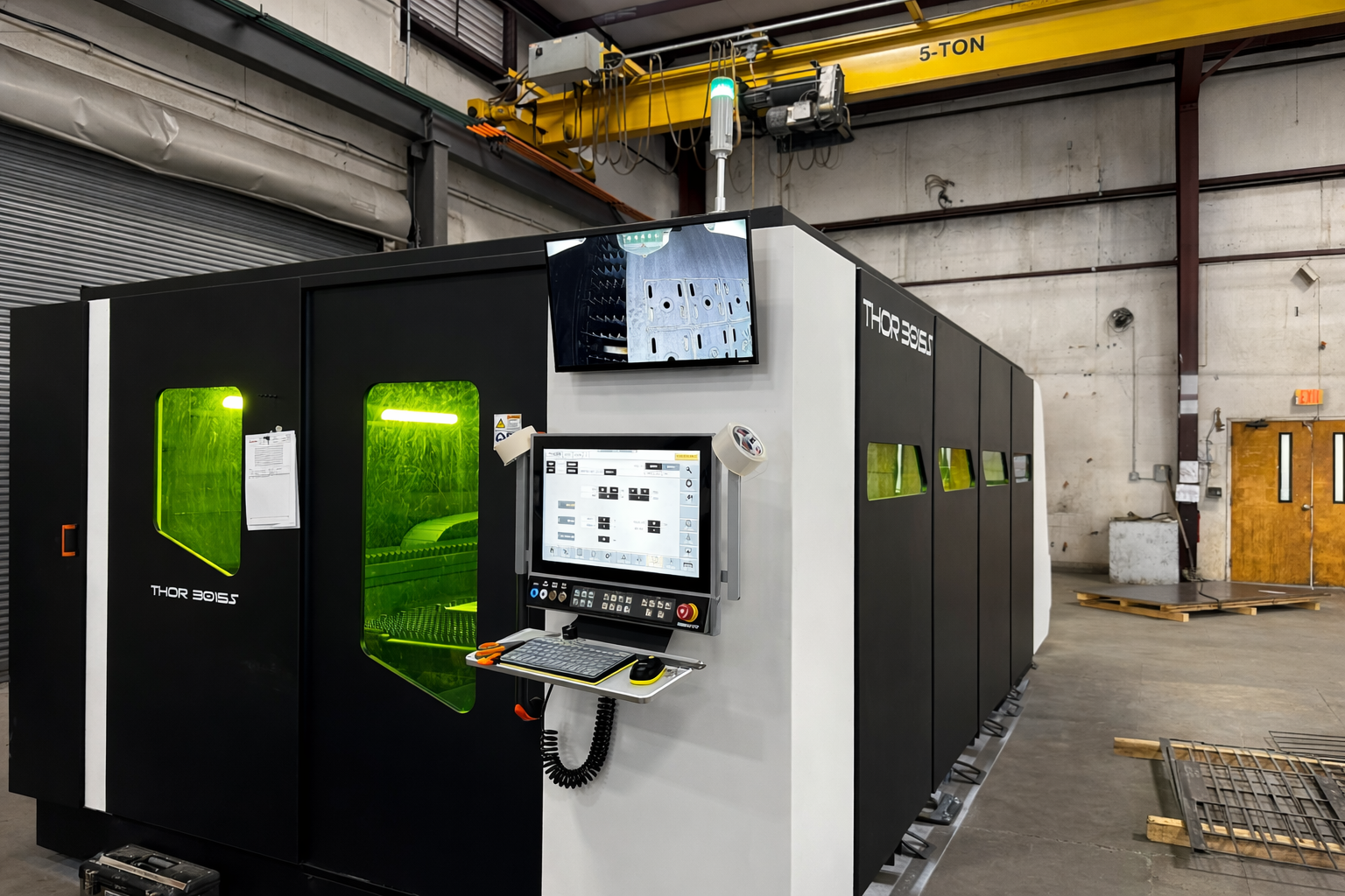 Thor laser cutting machine right-side angle