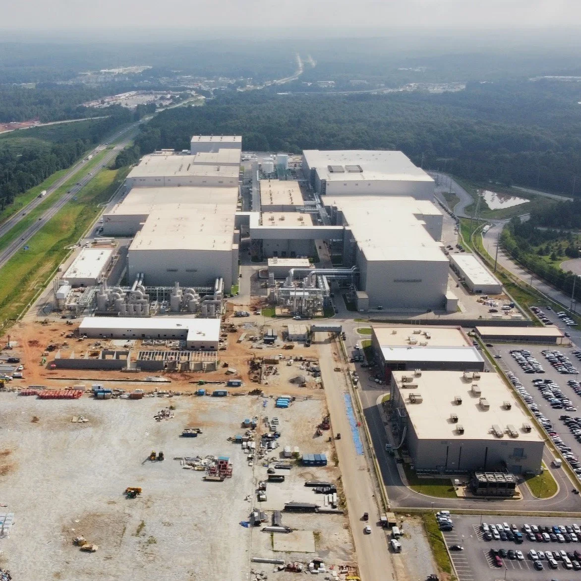 Drone Image of  SK Battery America Plant in Commerce Georgia