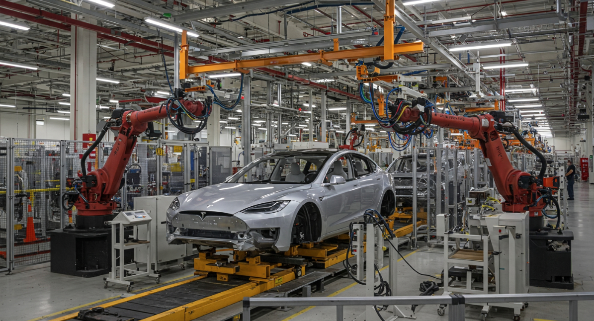 Tesla Giga Texas Factory Production Line