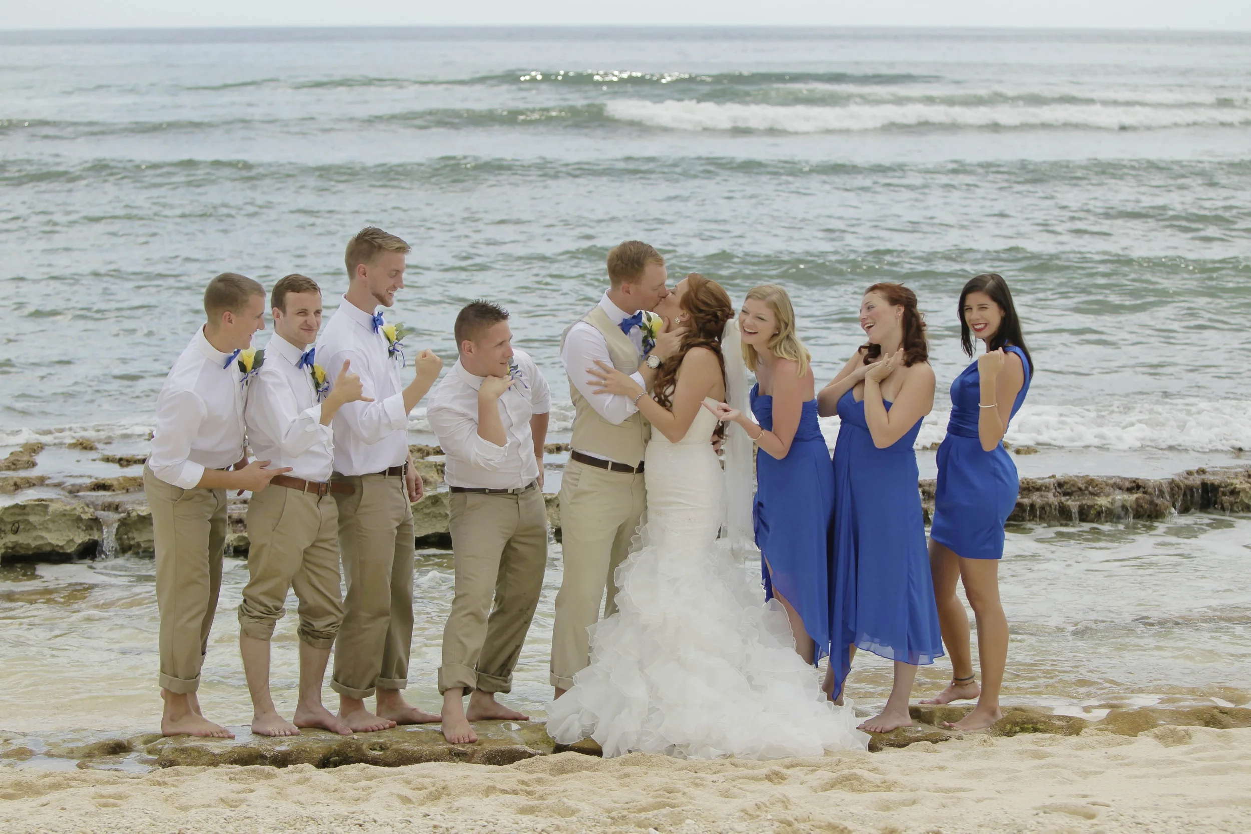 Recent wedding group at Surfer's Beach.