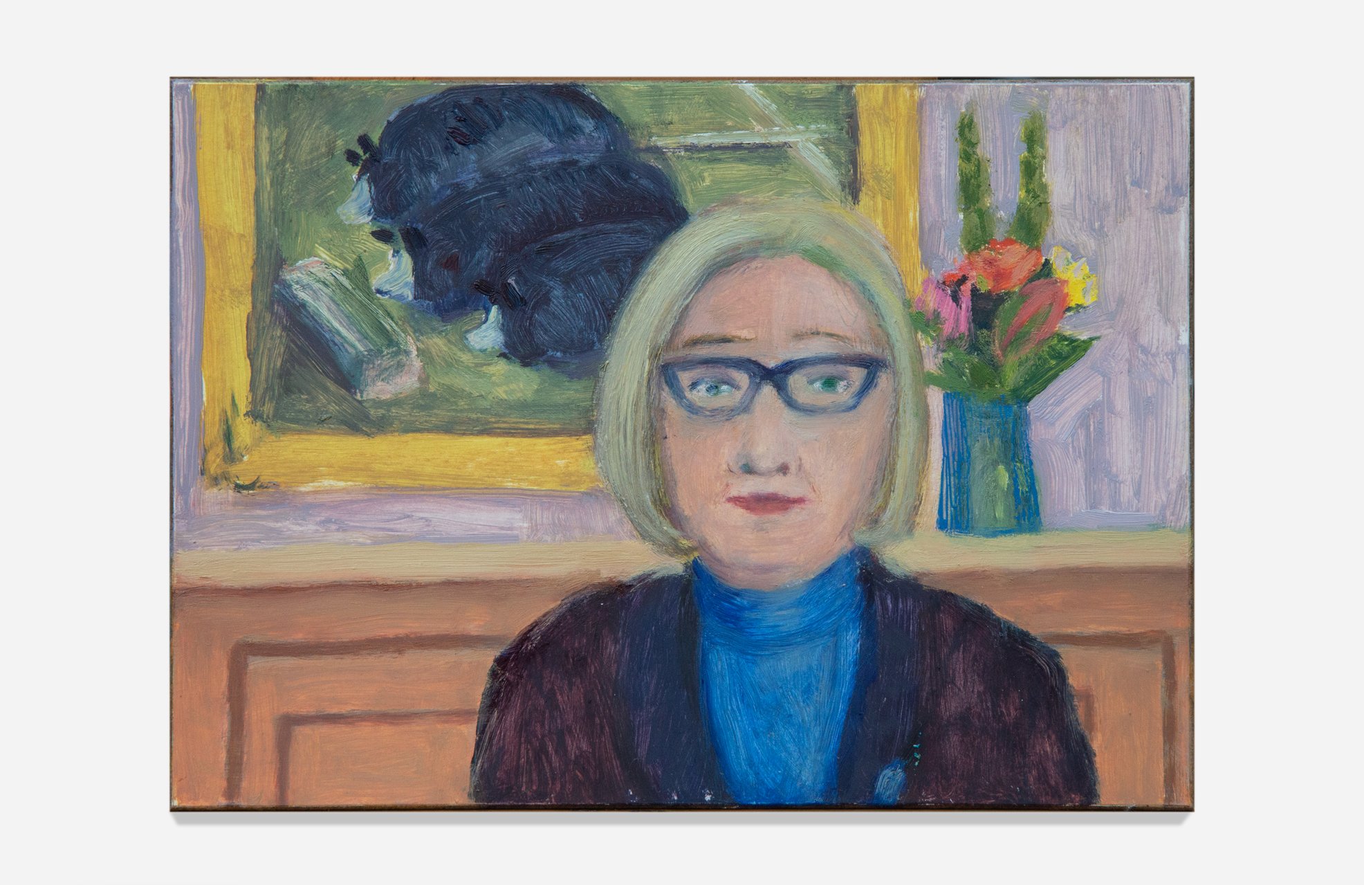     Claire McCaskill (100 Zoom Portraits),  2021, Oil on clay coated panel, 5 x 7”       