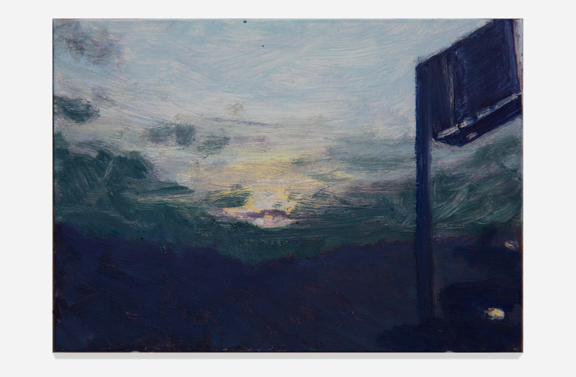     Untitled (Sky Series) , 2021, Oil on clay coated panel, 5 x 7”     
