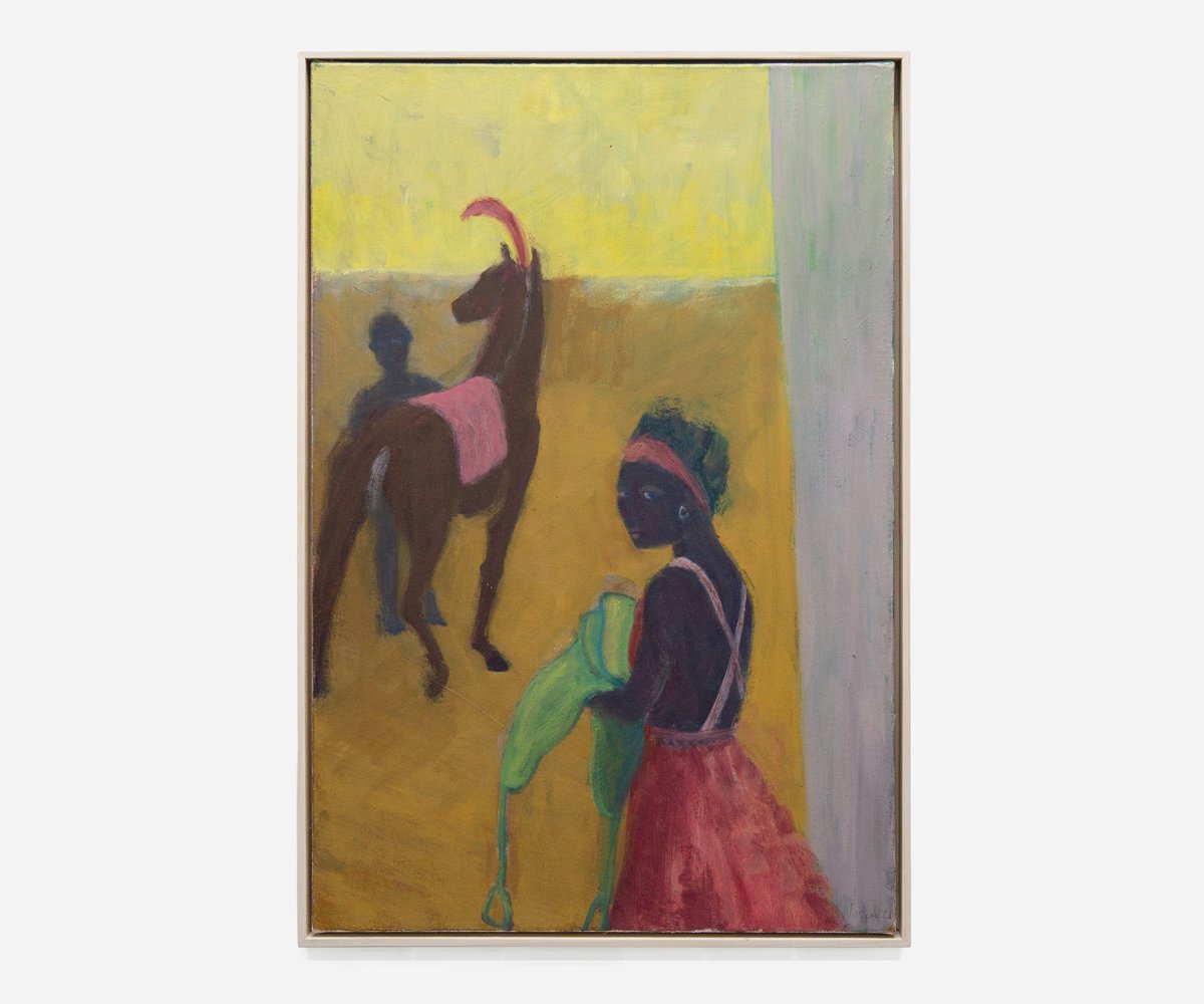   Circus Rider (with green saddle) , 2020, Oil on canvas, 25 x 17”       