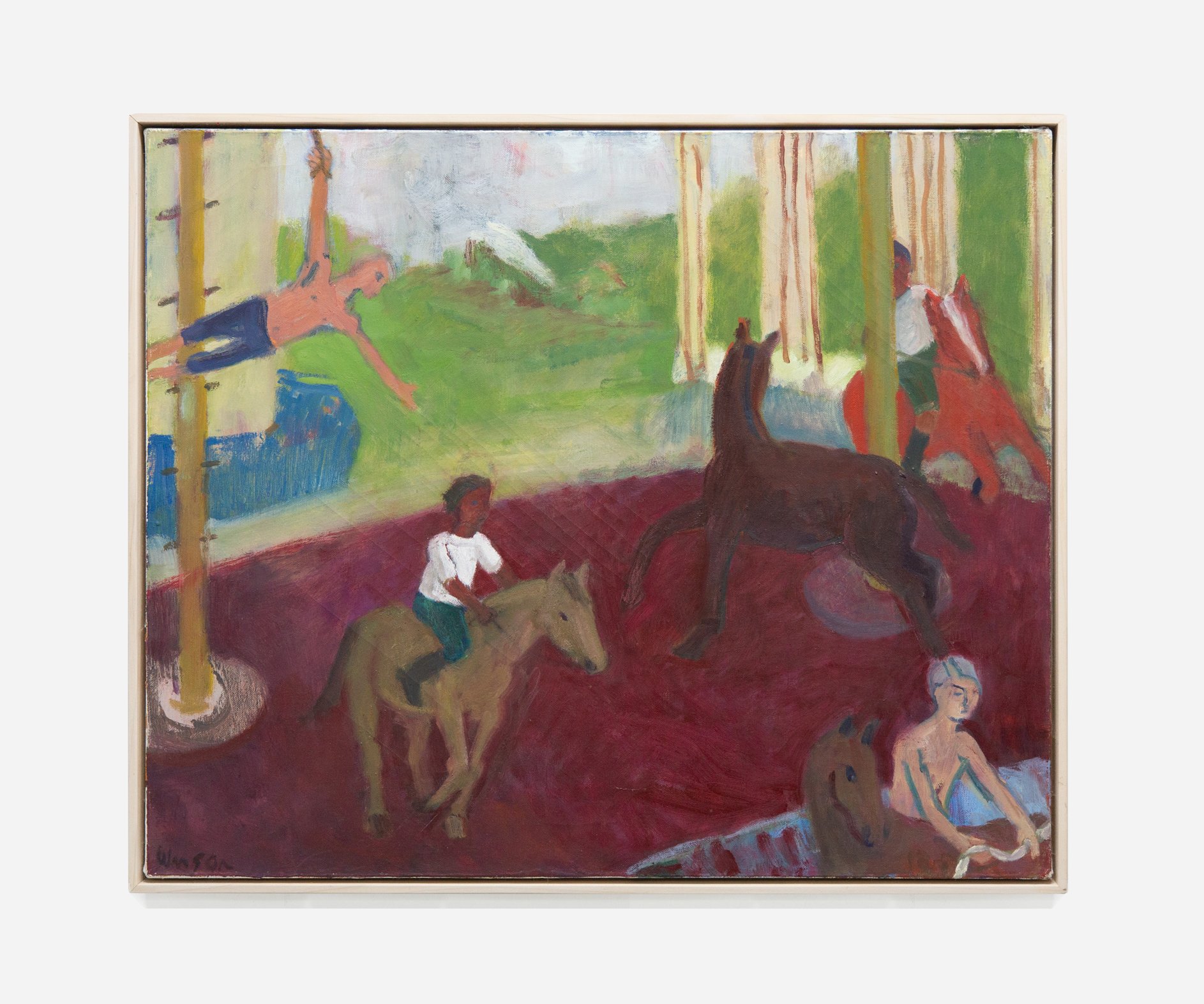  Horse Training , 2018, Oil on canvas, 24 x 20”       