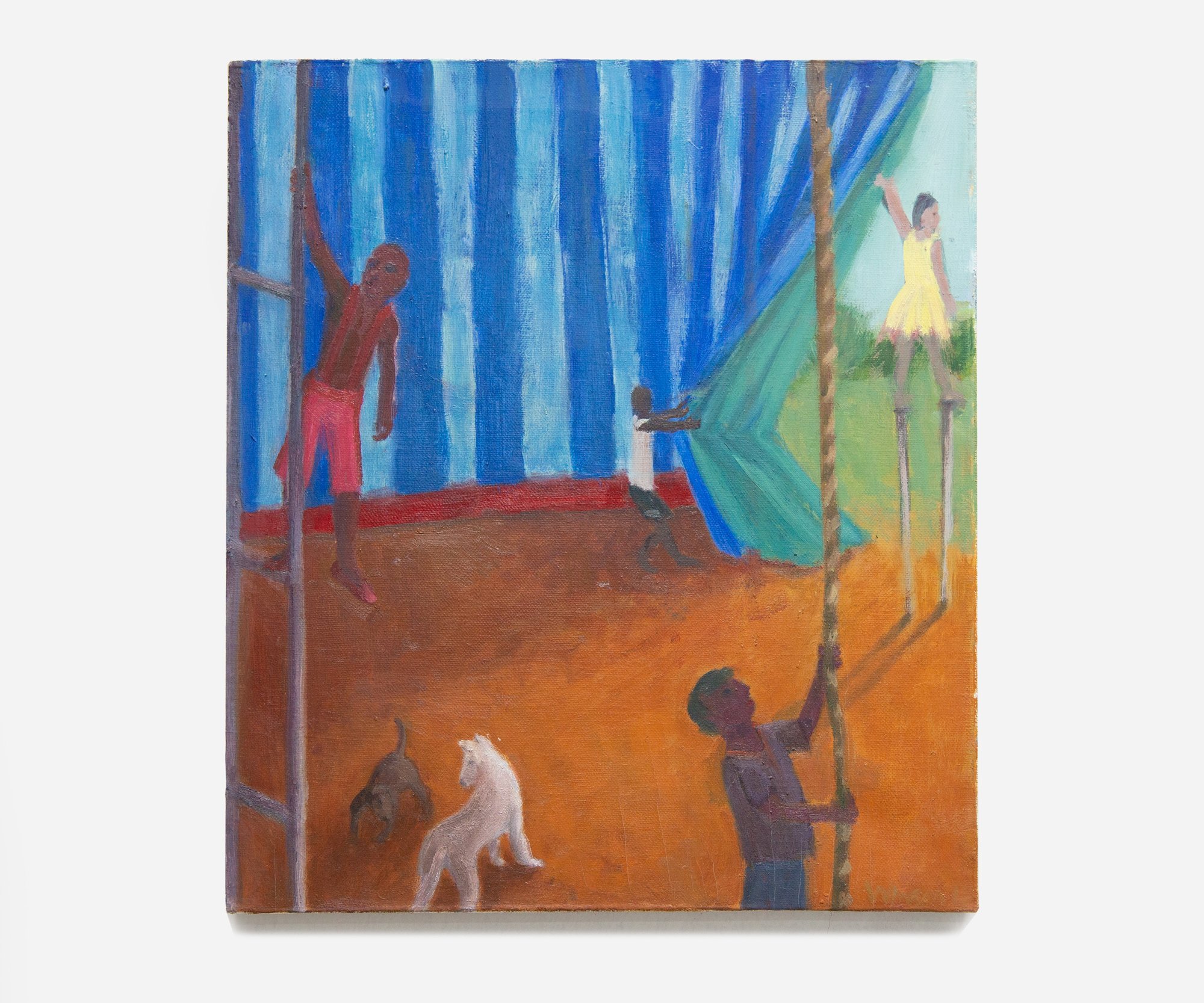   Inside the Tent at the Circus , 2018, Oil on canvas, 14 x 12”       