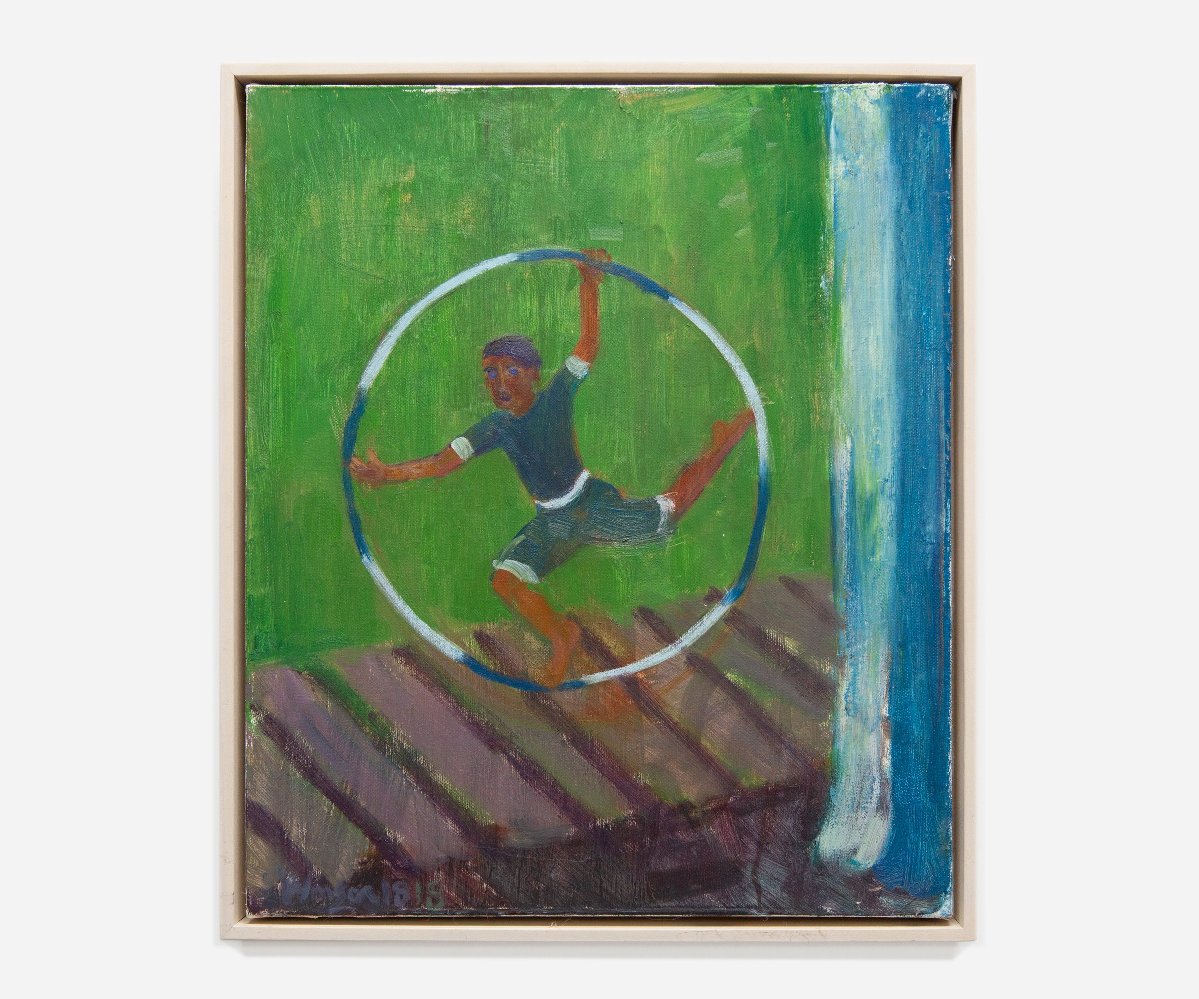   Hoop Dancer , 2019, Oil on canvas, 14 x 12”       
