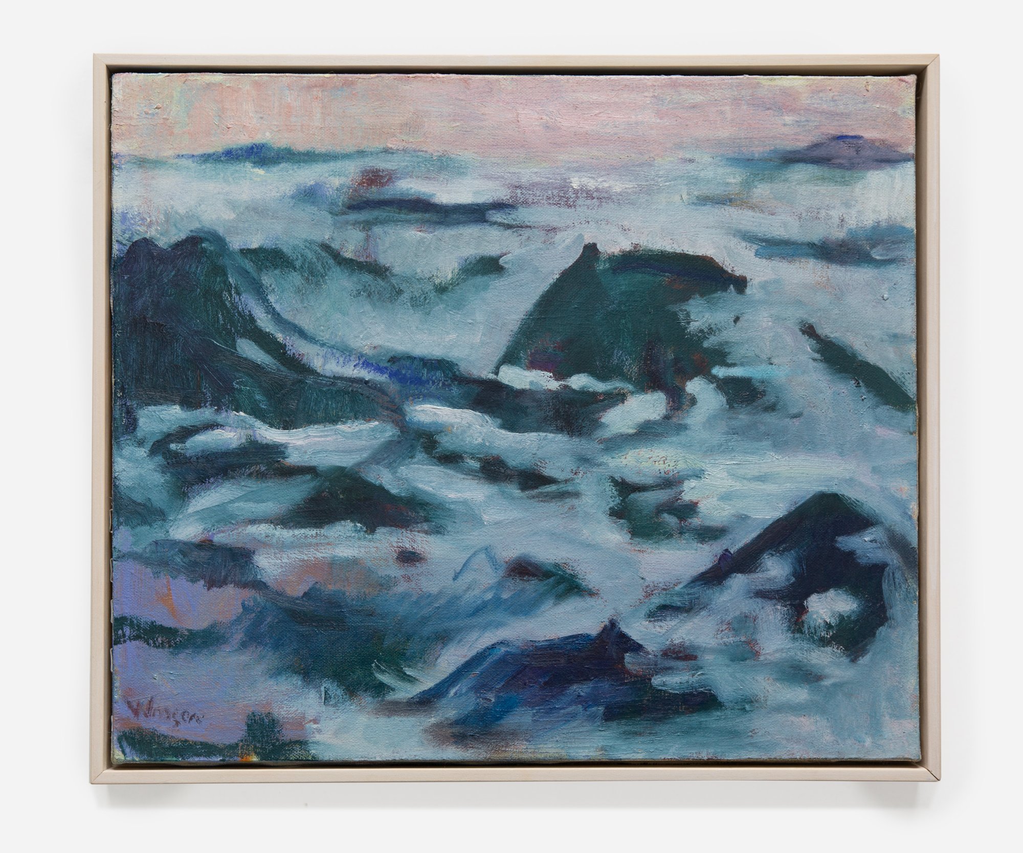     Twelve misty mountains , 2016, oil on canvas, 13 x 15”       