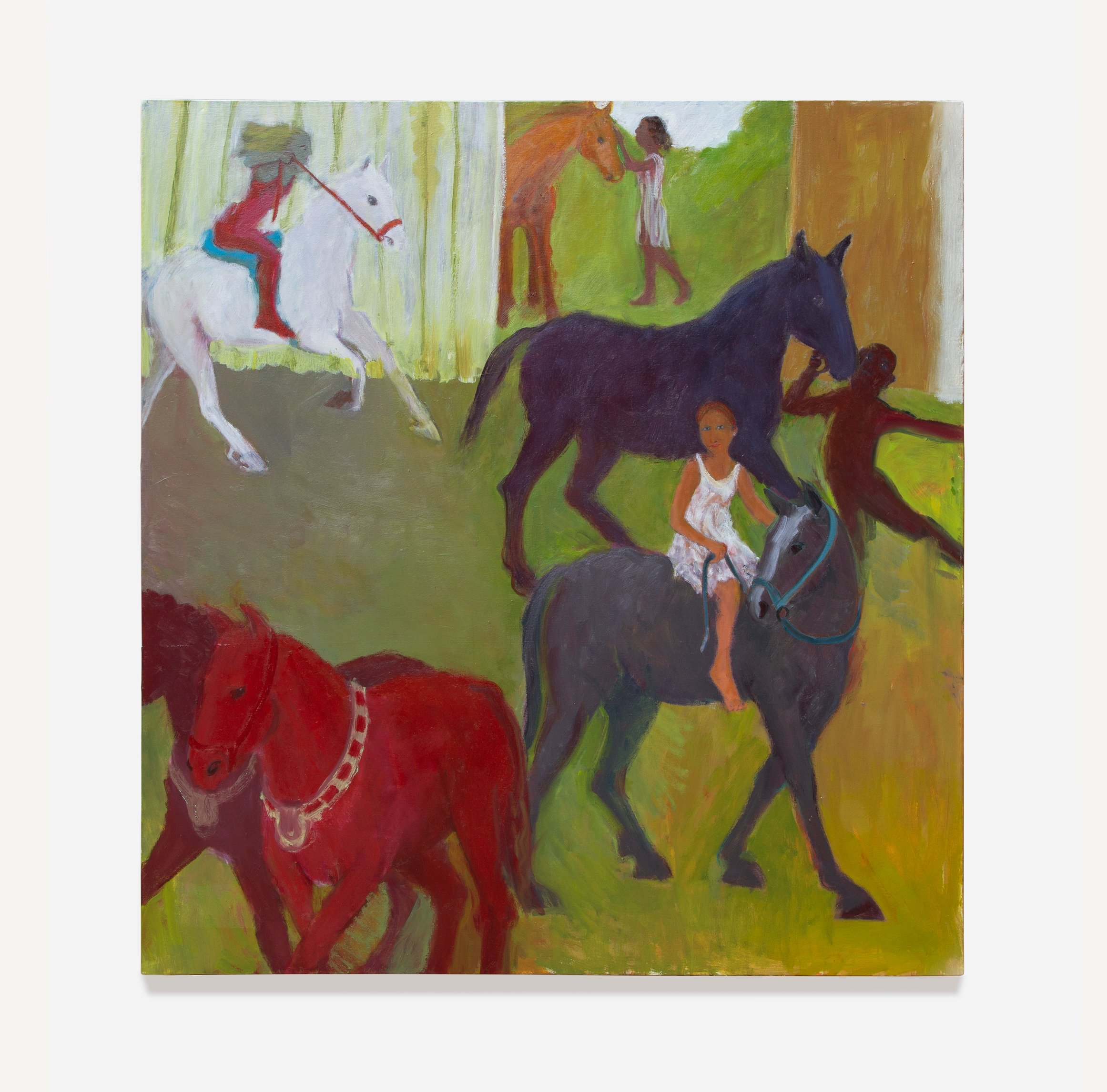   Cavalli , 2023, Oil on canvas, 45 x 49”       