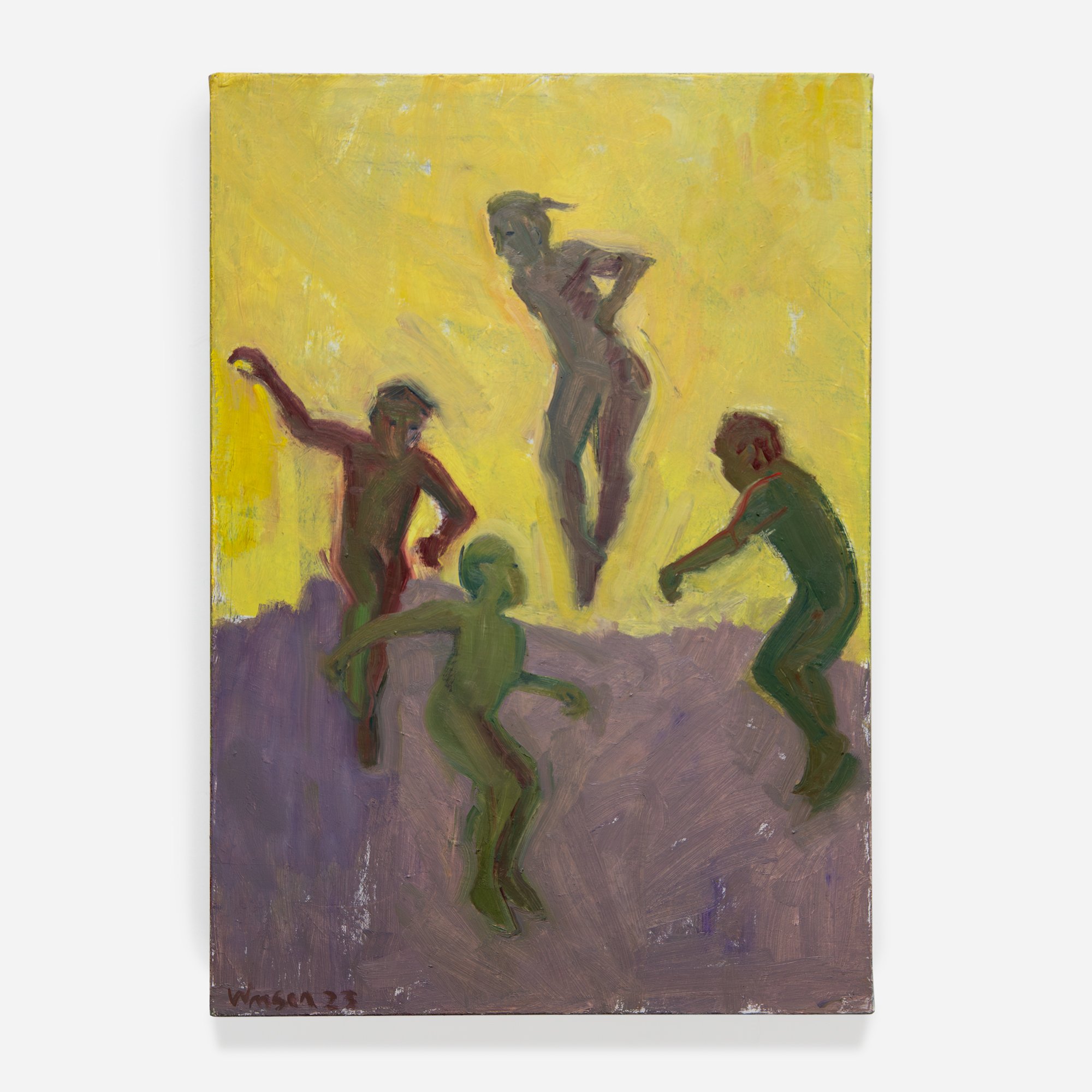   Jump , 2023, Oil on canvas, 18 x 26”       