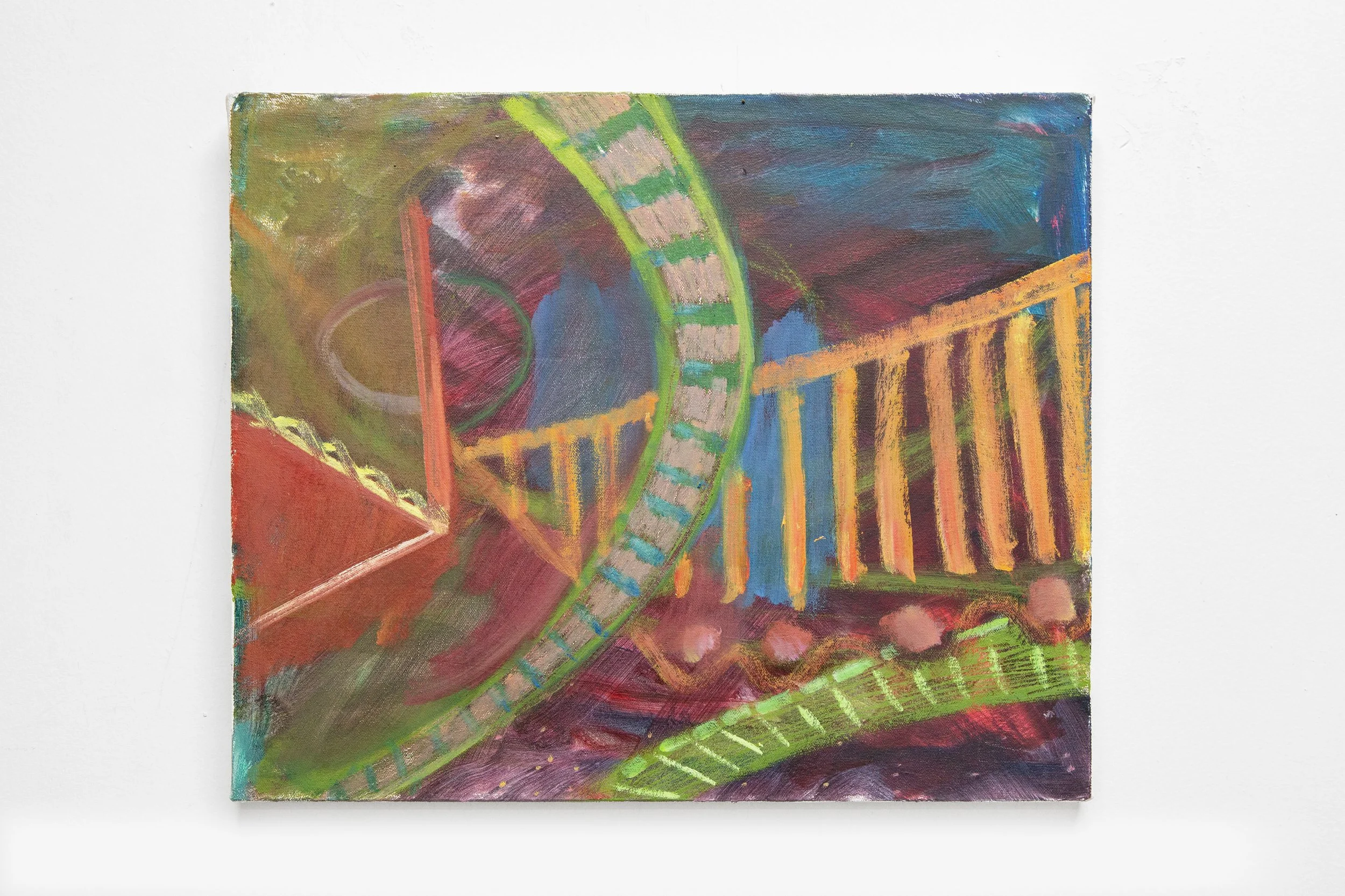   Roller Coaster , 2024, Oil on canvas, 14 × 17”       