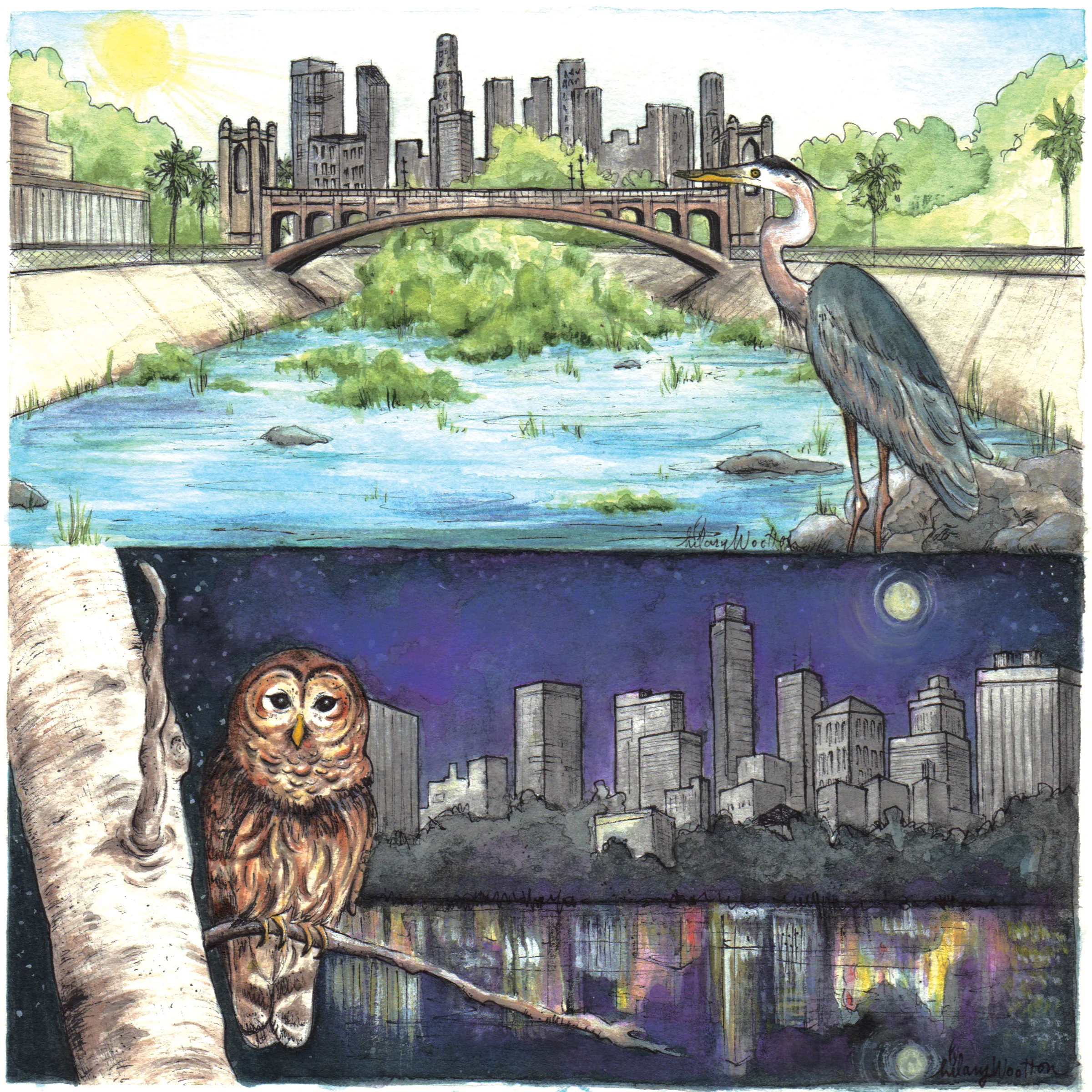   00. "Stay Stay"   Watercolor + ink on paper  8" x 8"  (Album booklet) 