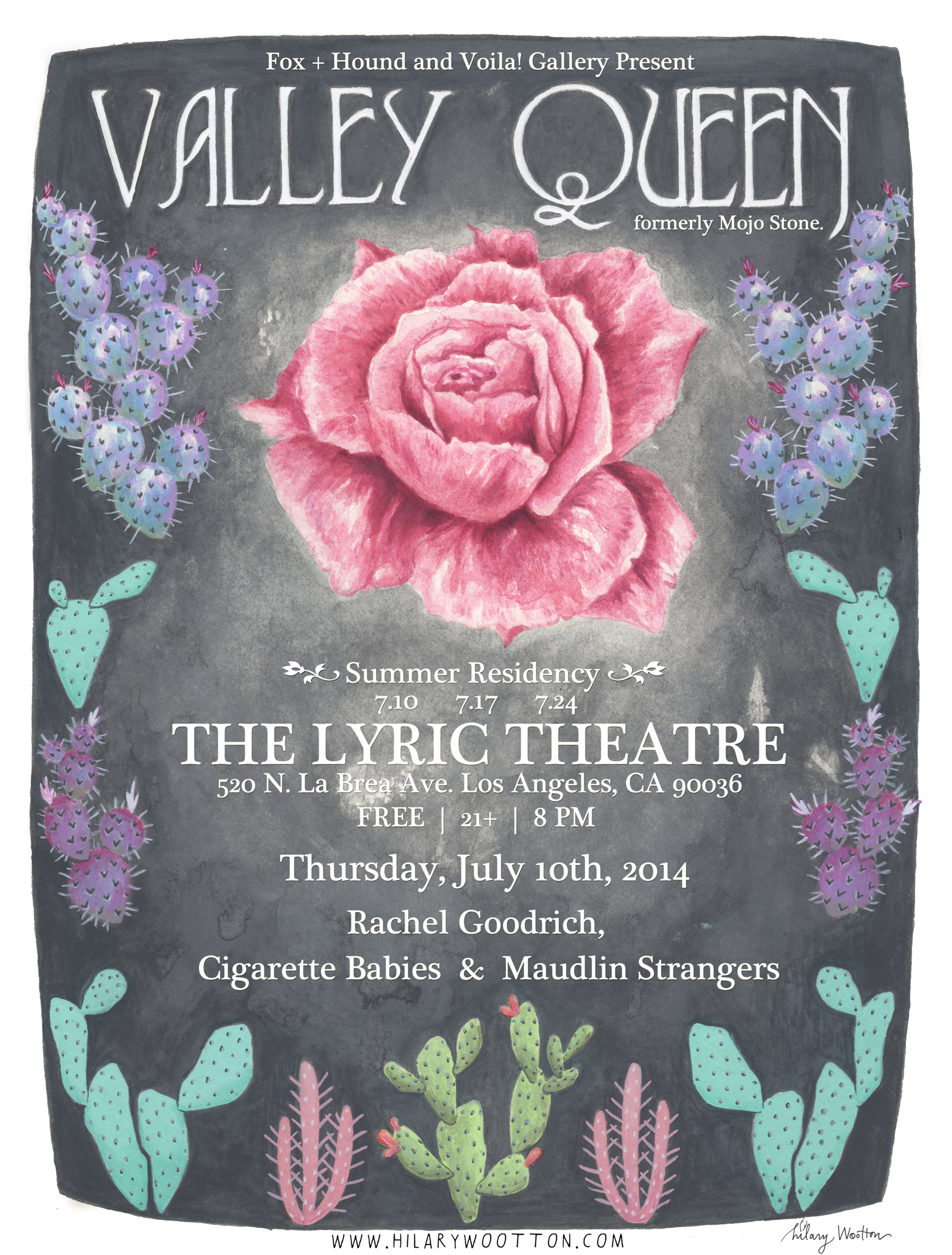   Valley Queen  &nbsp;Residency Poster   Gouache on paper +&nbsp;digital design  9" x 12"    