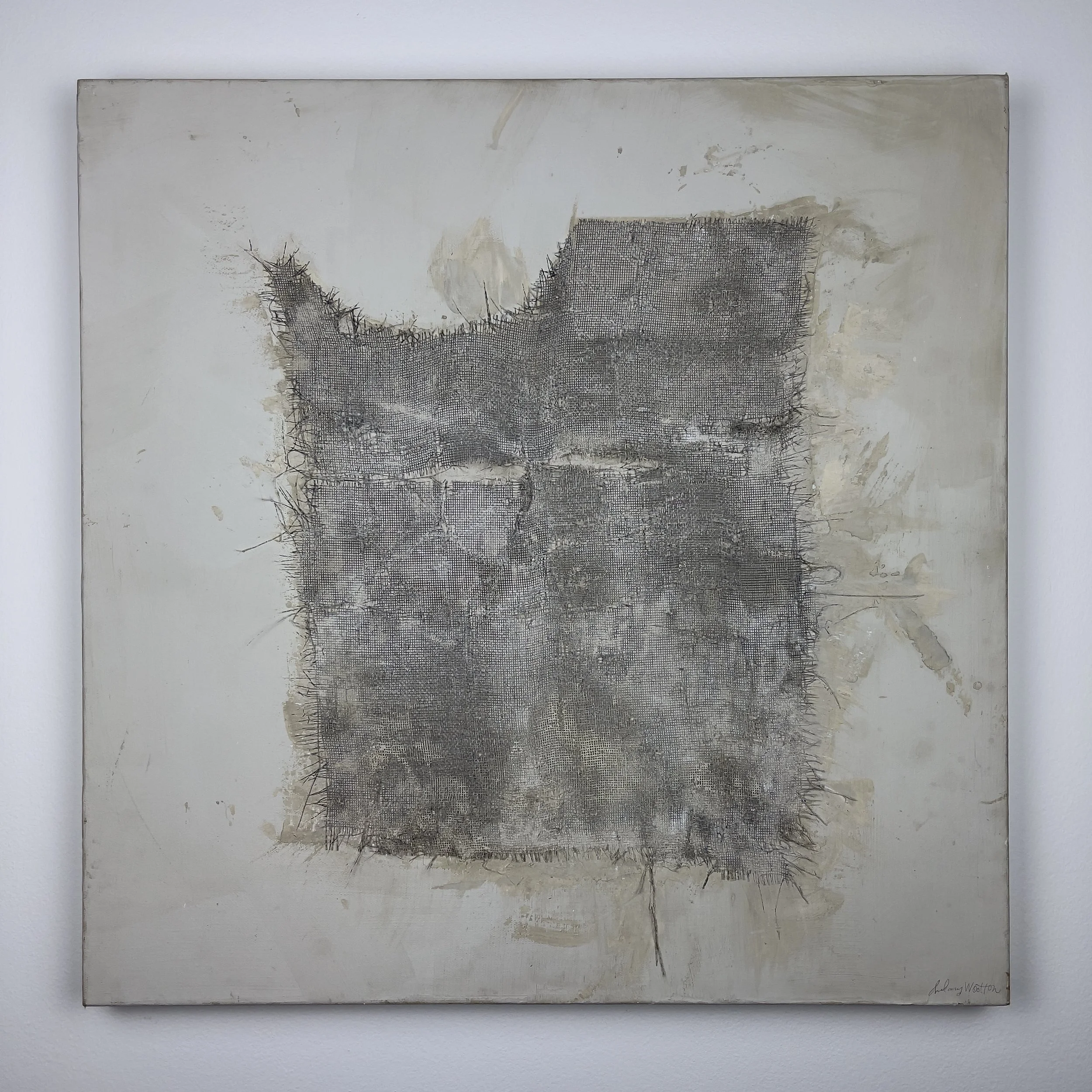   Masked    Mixed media + paint on canvas  24” x 24”   SOLD  