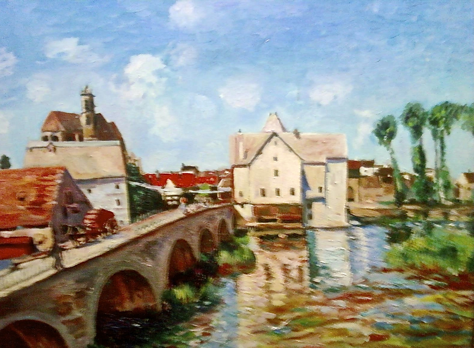 The Bridge at Moret by George Porter after Alfred Sisley