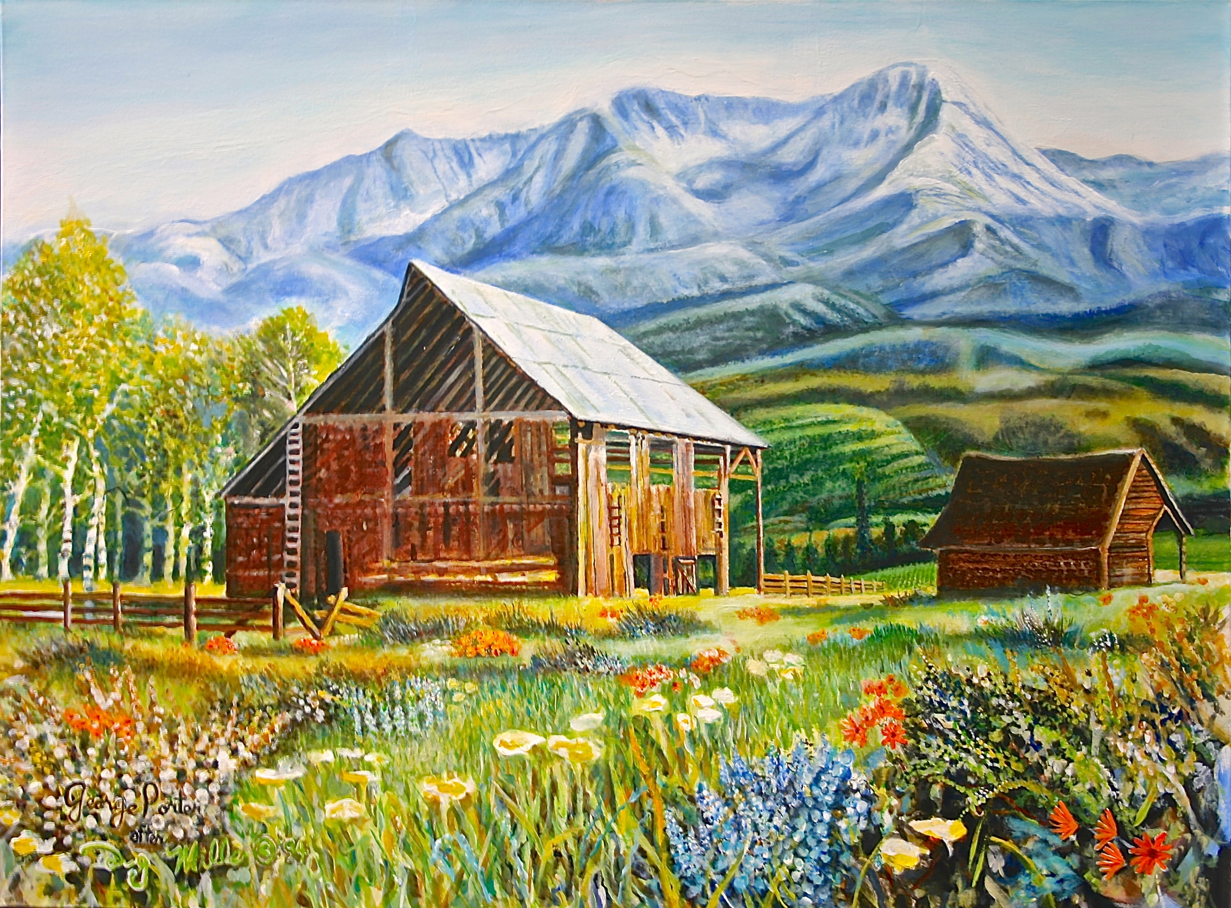 Barn in the Mountains by George Porter after Doug Miller