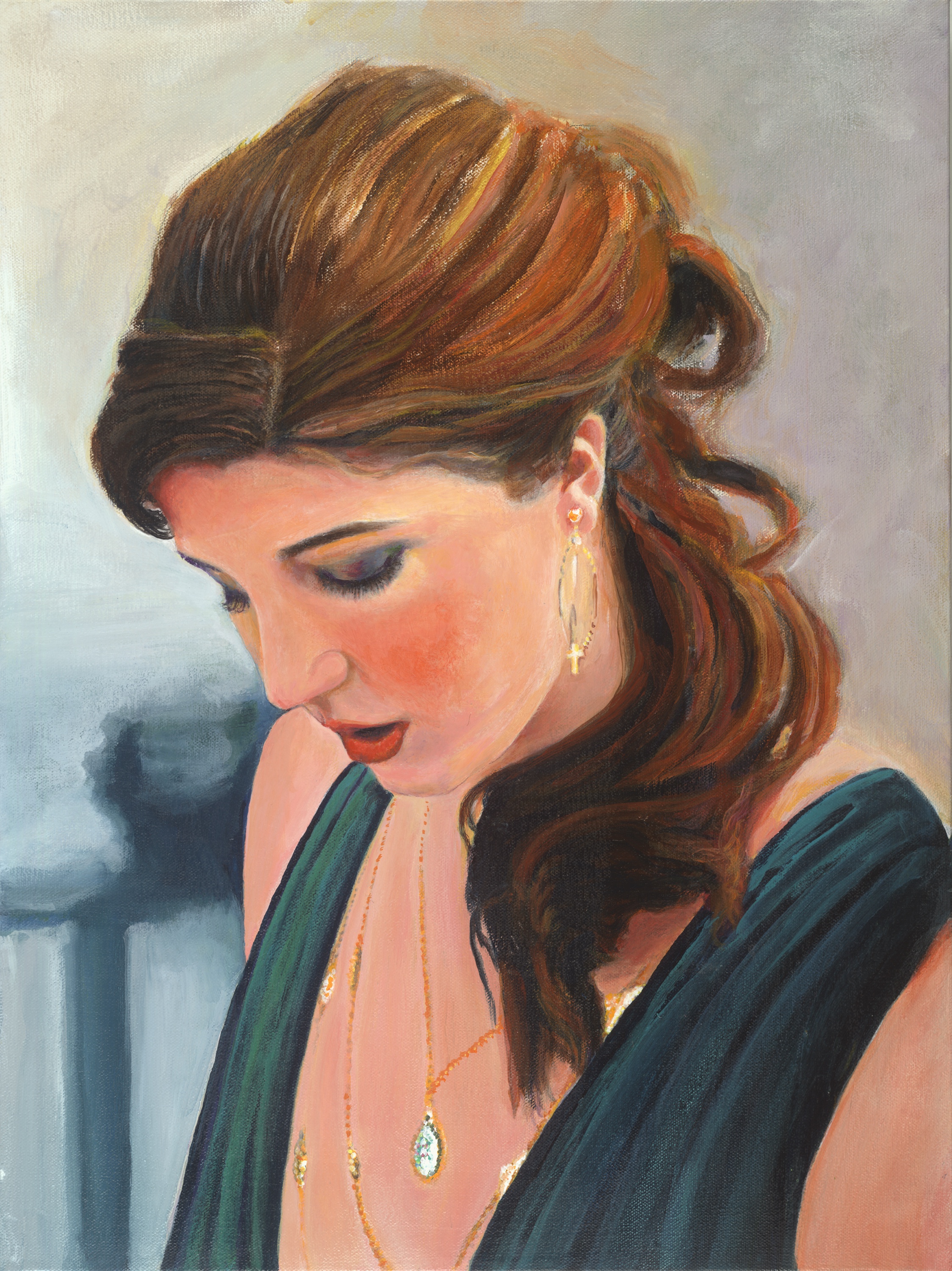 portrait of Chrissy acrylic on canvas by George Porter