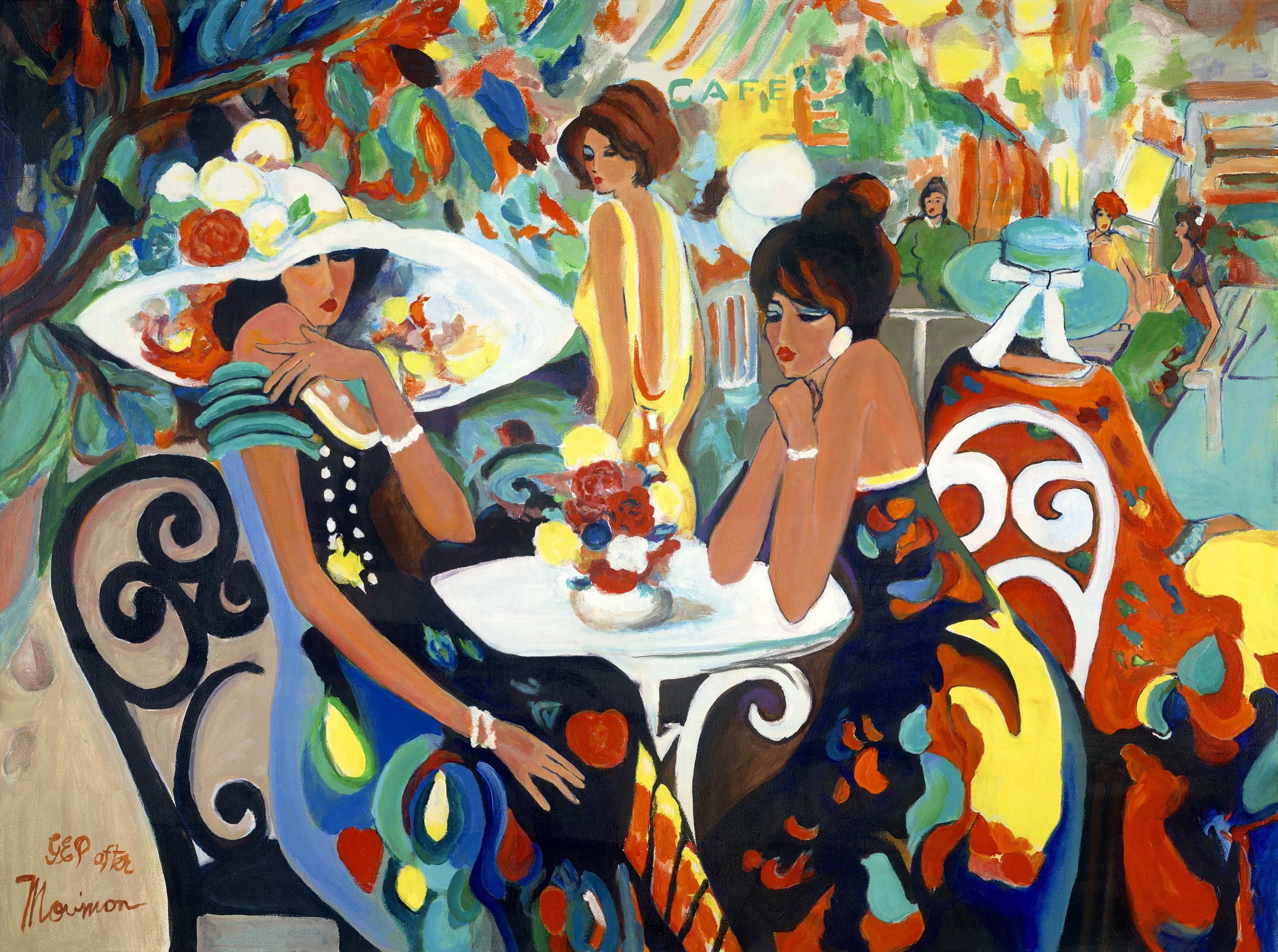 parisienne cafe study by George Porter after Maimon