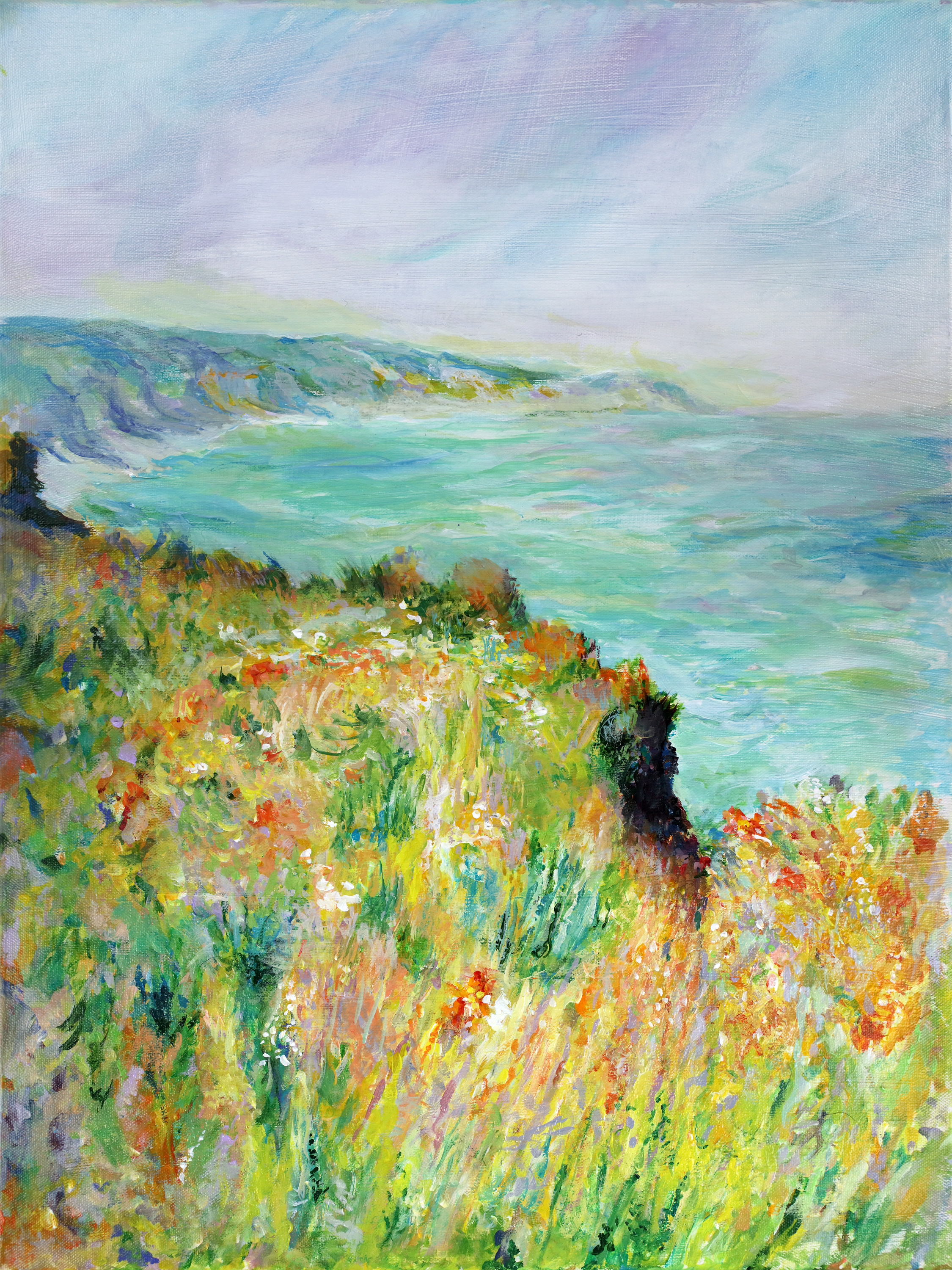 Cliff Near Pourville after Claude Monet