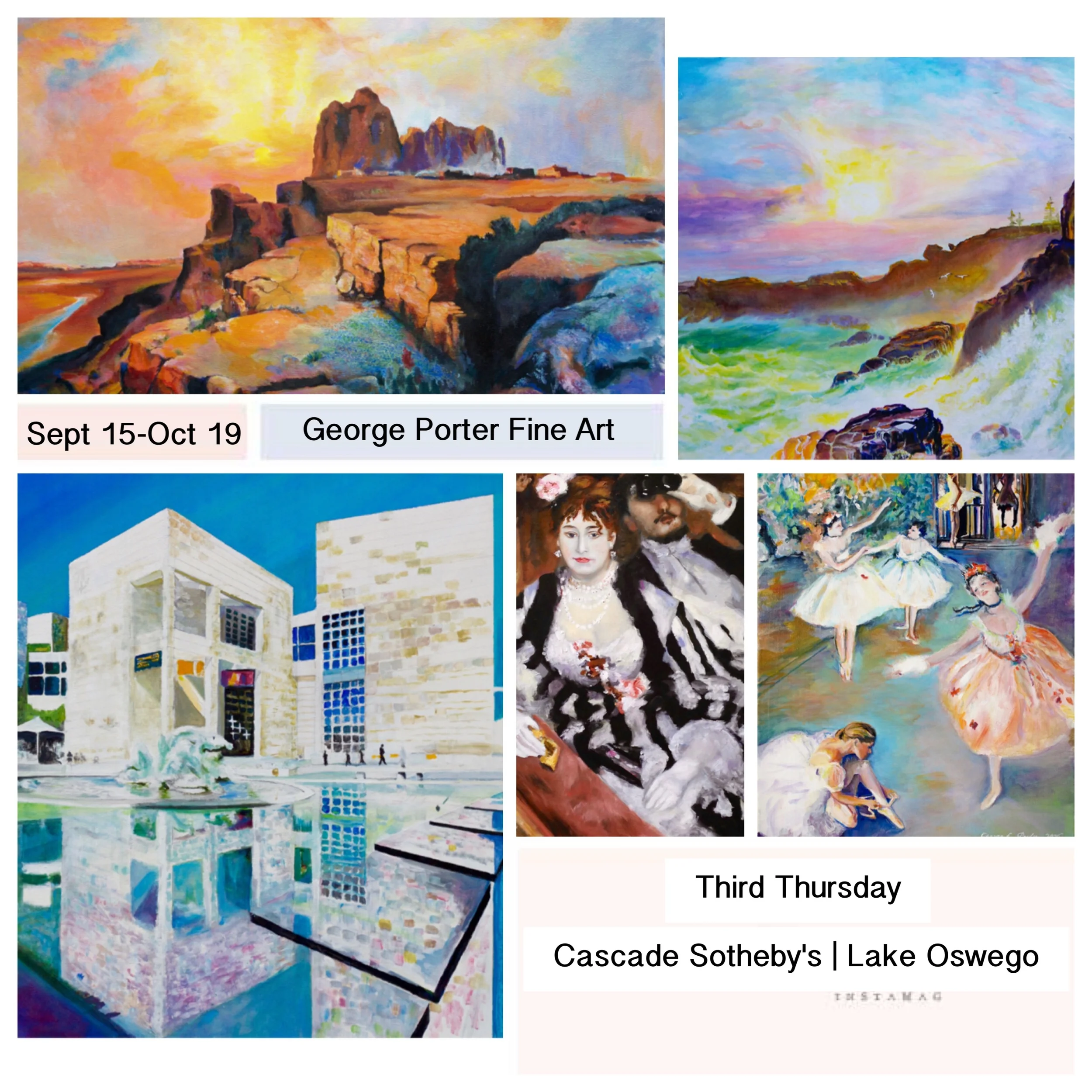 George Porter Fine Art Solo Exhibit at Cascade Sotheby's Lake Oswego Sept 15-Oct19, 2016