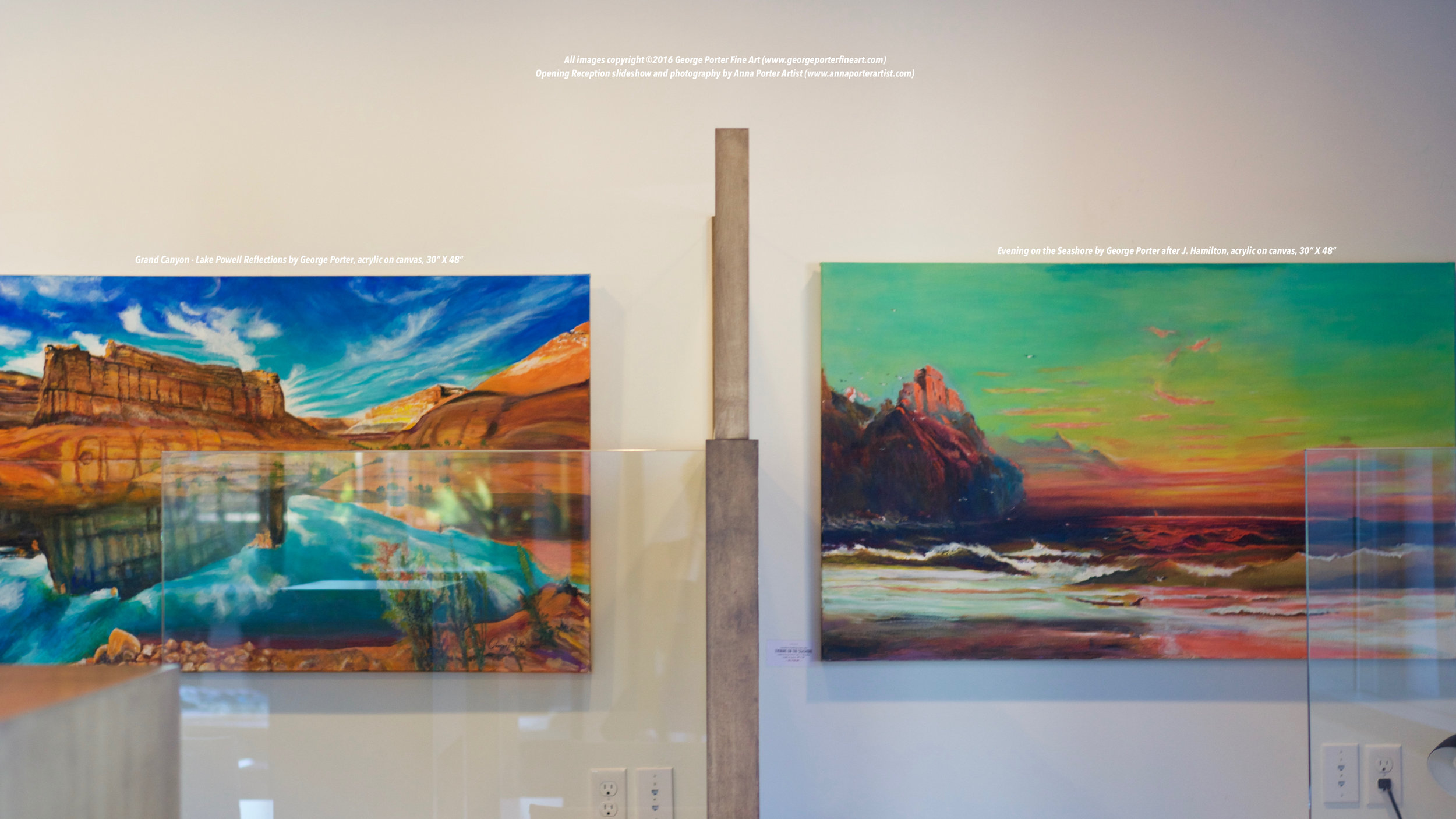 Paintings by George Porter on display at Cascade Sotheby's Lake Oswego Offices