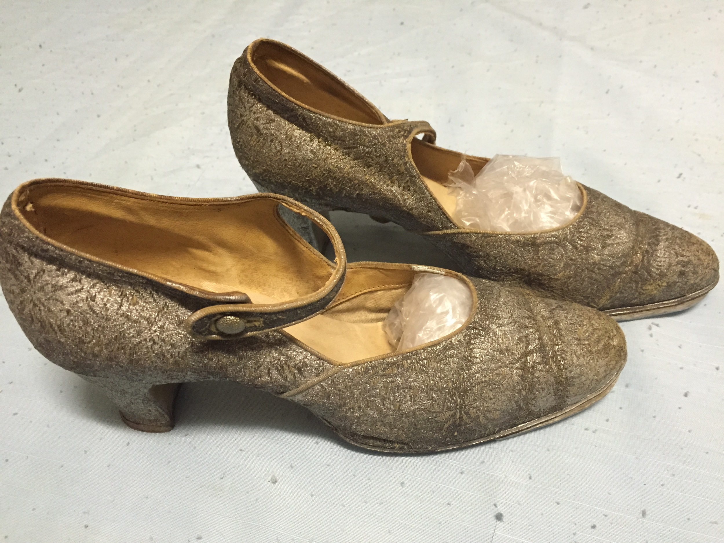  A pair of lovely 1930s tap shoes at the Benella Costume Museum. 