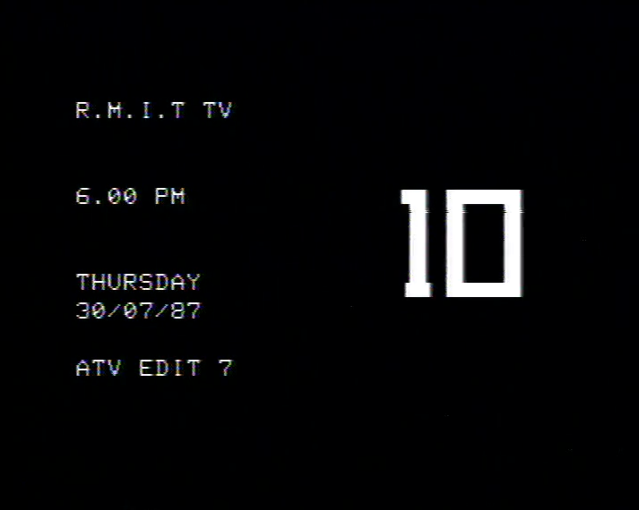  Countdown begins to the first satirical news program produced by the fledgling community television station RMITV in July 1987. 