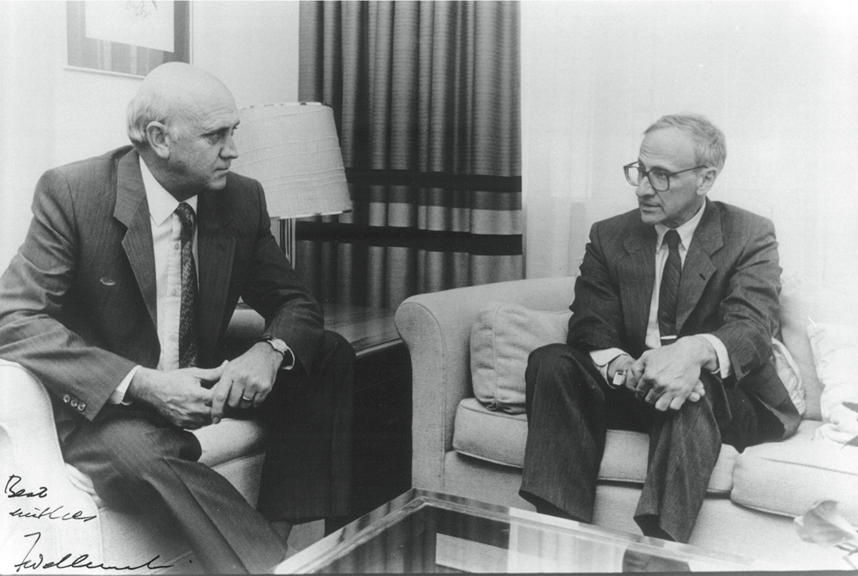  With F.W. de Klerk in May 1990. 