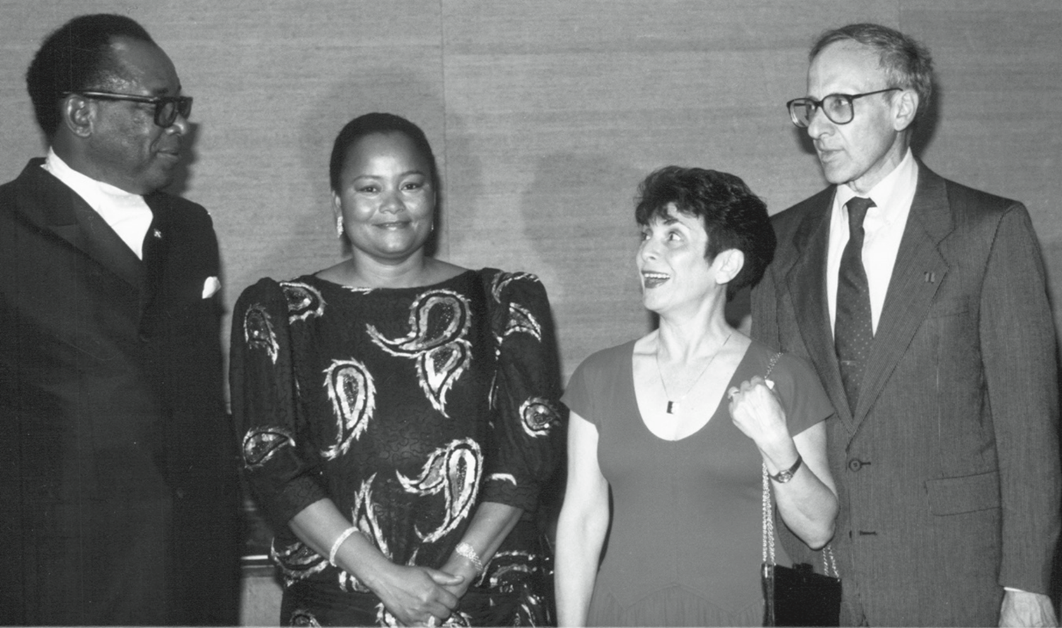 With Mobutu, Mrs. Mobutu, and Mrs. Cohen at the White House in 1970.