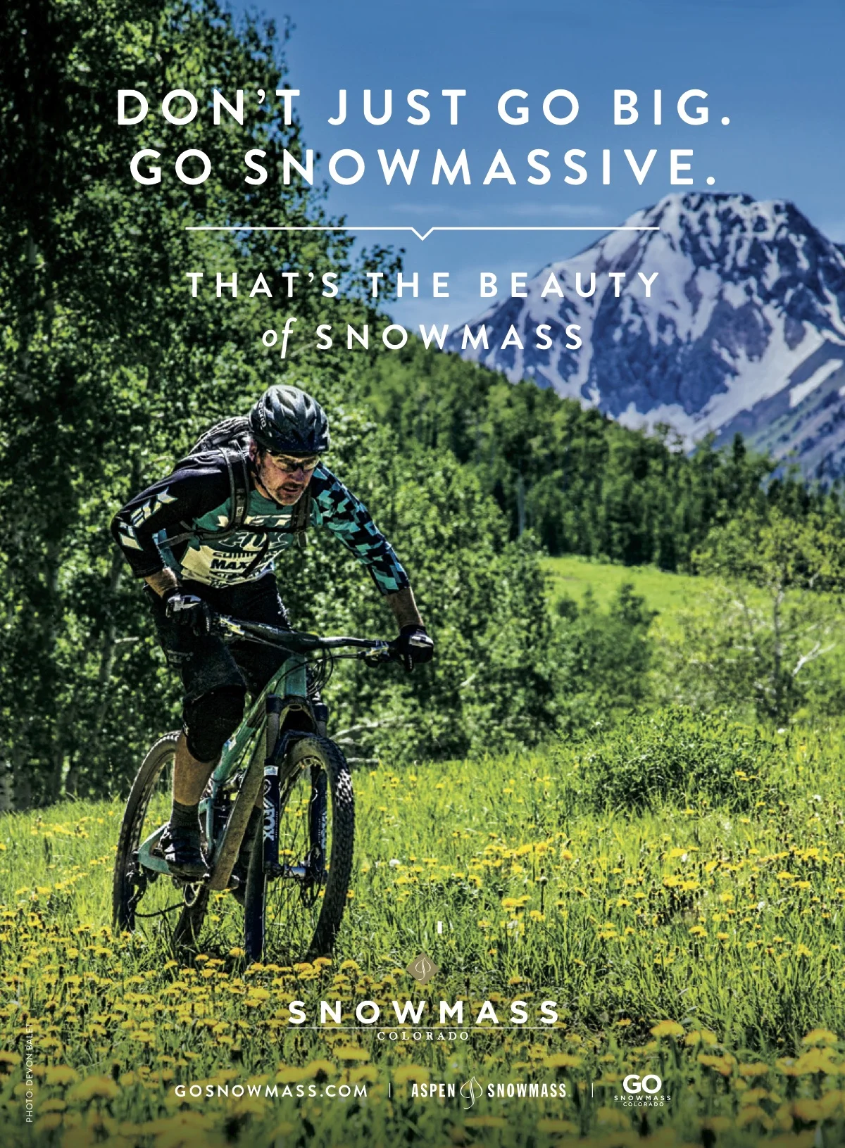 "Old Man West" Mike West hammers through the flowers on Snowmass Mountain.