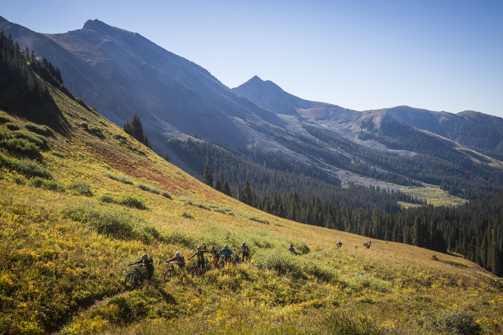 Hike a bike to the top of Star Pass outside of Crested Butte, Colorado.