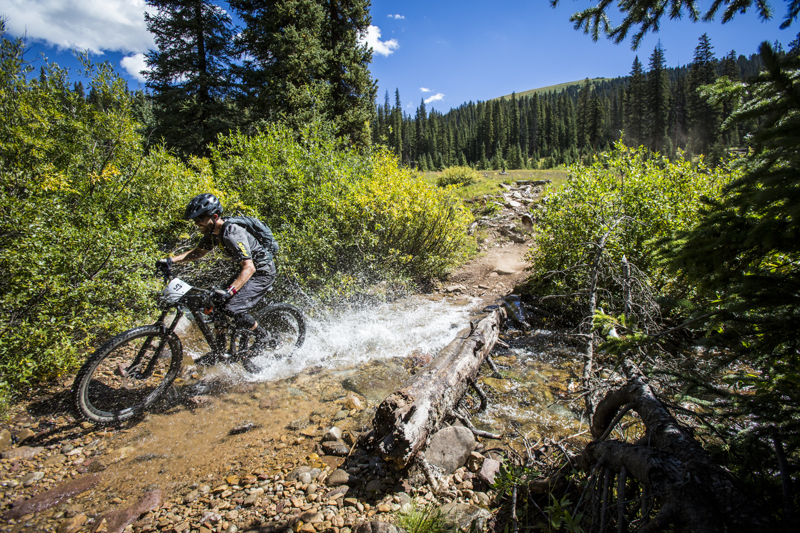 Will Olson on Trail 400 during the 2014 Crested Butte Ultra Enduro.