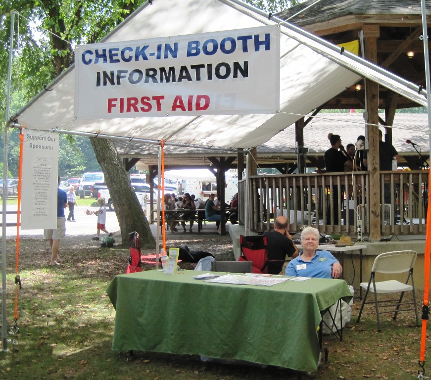 Madeline Scoda at the Information Booth