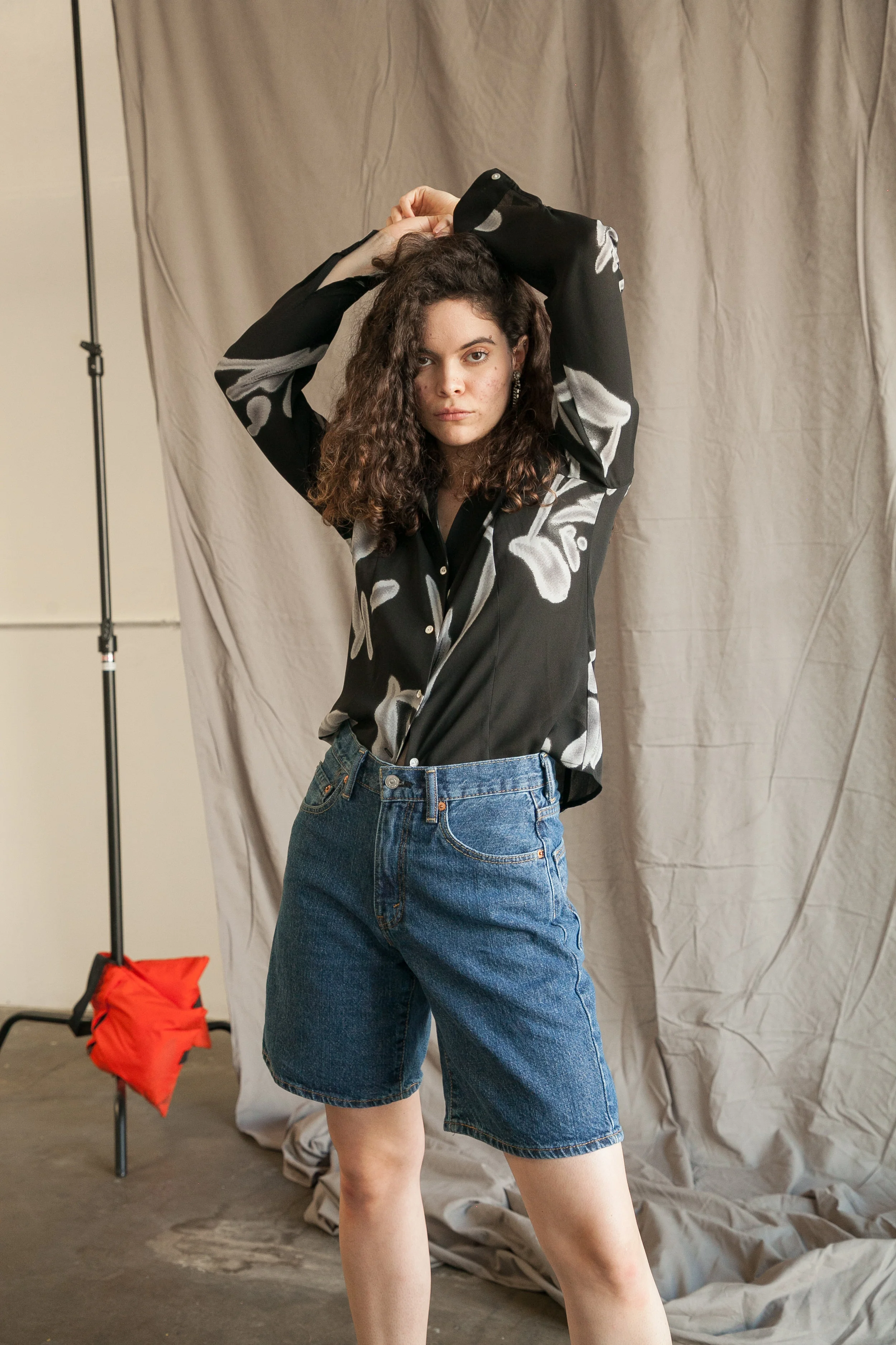 Graffiti Button Up Blouse 
