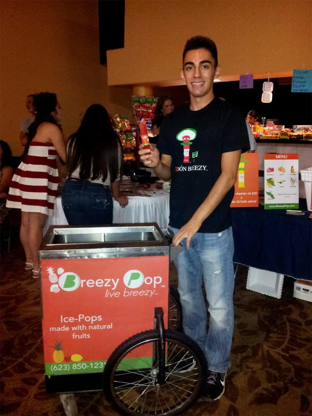 This was in 2014 when I bought our first Popsicle Cart!