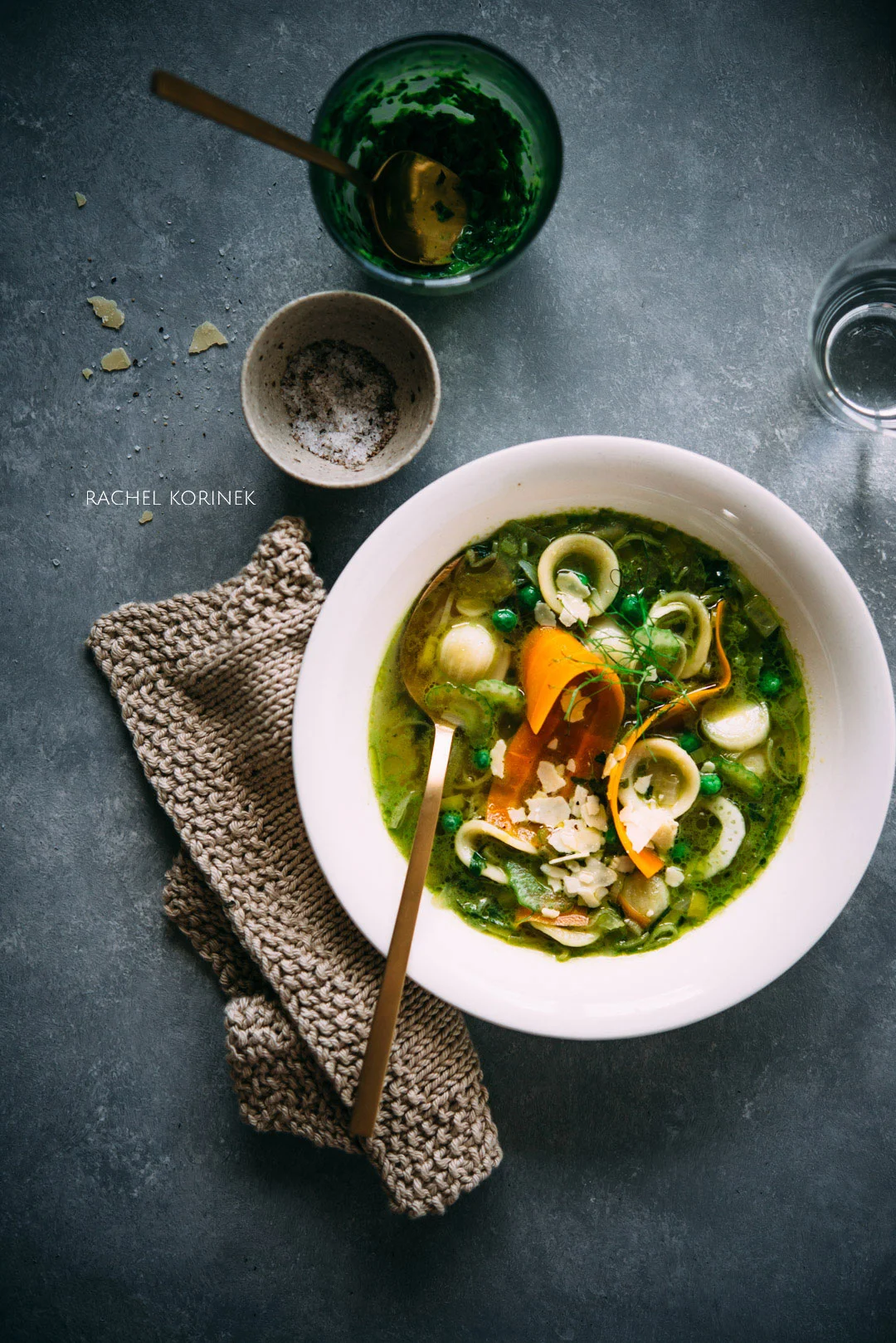 Green Minestrone Bon Appetit | Rachel Korinek Food Photographer Click to check out my latest food photography projects. #twolovesstudio #beautifulcuisine #foodbloggerpro #foodphotography #learnfoodphotography #foodblogger #learnphotography #foodstyling #lightingtips #naturallight #foodphotographer