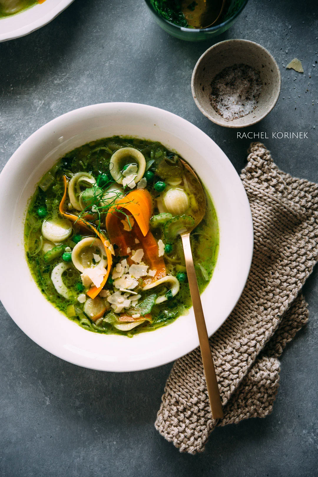 Green Minestrone Bon Appetit | Rachel Korinek Click to check out my latest food photography projects. #twolovesstudio #beautifulcuisine #foodbloggerpro #foodphotography #learnfoodphotography #foodblogger #learnphotography #foodstyling #lightingtips #naturallight #foodphotographer