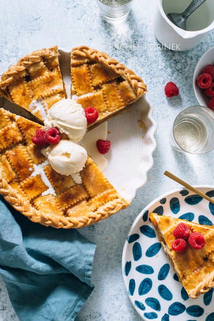 Rachel Korinek Food Photographer Apricot Pie Click to check out my latest food photography projects. #twolovesstudio #beautifulcuisine #foodbloggerpro #foodphotography #learnfoodphotography #foodblogger #learnphotography #foodstyling #lightingtips #naturallight #foodphotographer