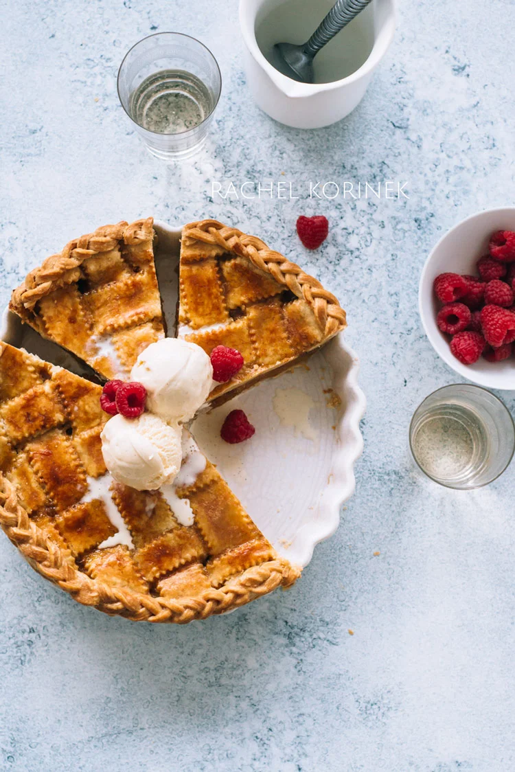 Rachel Korinek Food Photographer Apricot Pie Click to check out my latest food photography projects. #twolovesstudio #beautifulcuisine #foodbloggerpro #foodphotography #learnfoodphotography #foodblogger #learnphotography #foodstyling #lightingtips #naturallight #foodphotographer
