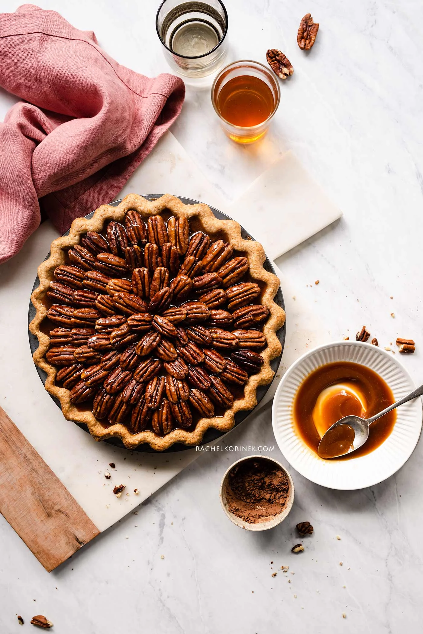 Rachel Korinek | Food Photographer Pecan Pie Click to check out my latest food photography projects. #twolovesstudio #beautifulcuisine #foodbloggerpro #foodphotography #learnfoodphotography #foodblogger #learnphotography #foodstyling #lightingtips #naturallight #foodphotographer