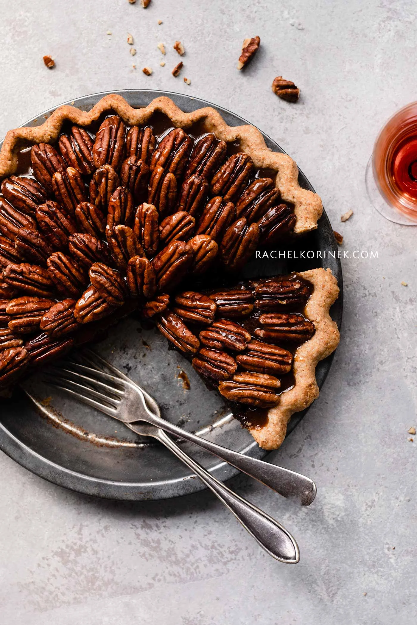 Rachel Korinek | Food Photographer Pecan Pie Click to check out my latest food photography projects. #twolovesstudio #beautifulcuisine #foodbloggerpro #foodphotography #learnfoodphotography #foodblogger #learnphotography #foodstyling #lightingtips #naturallight #foodphotographer