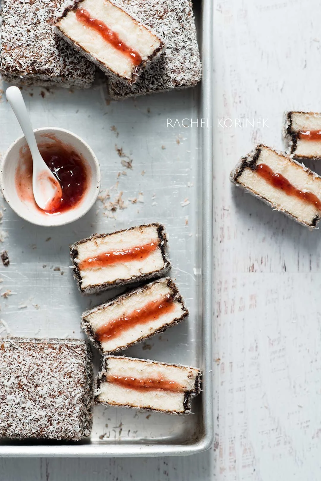 Rachel Korinek Food Photography | Lamingtons