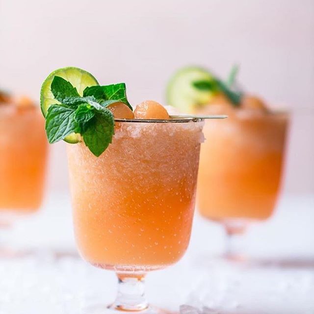 When the high today is 94&deg; and only a frozen cantaloupe margarita&mdash;thanks for sharing, @c.r.a.v.i.n.g.s! 🧡