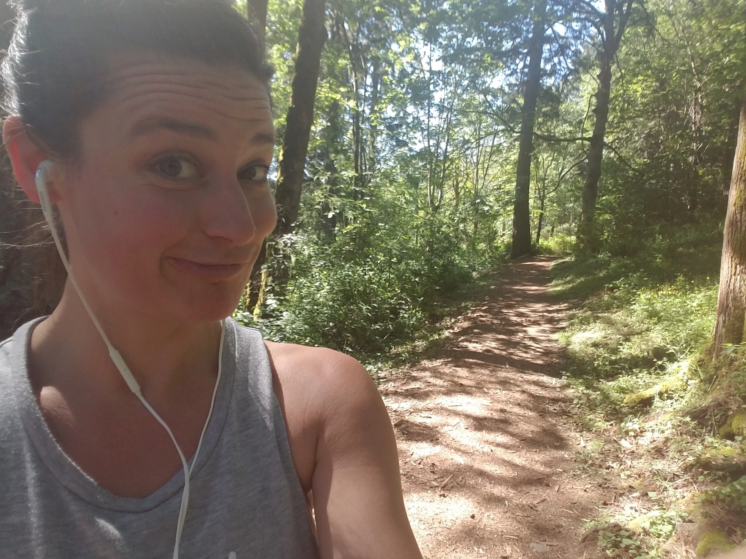 Running in the woods. We got this.