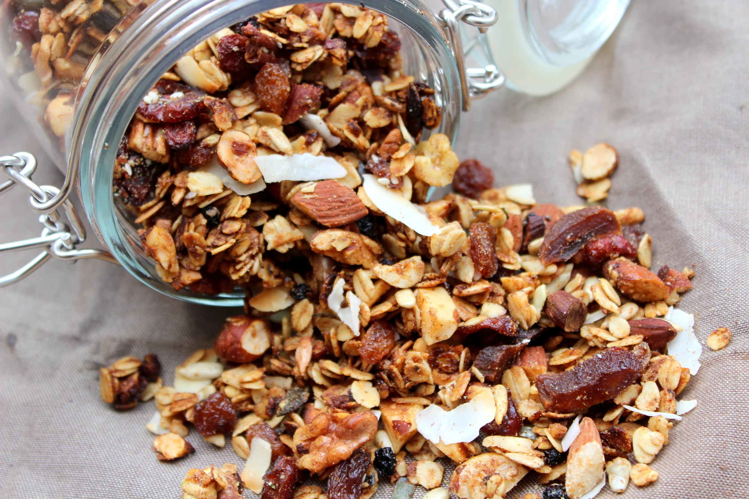 Nutty chai granola (w/ dried fruit, seeds & coconut) 