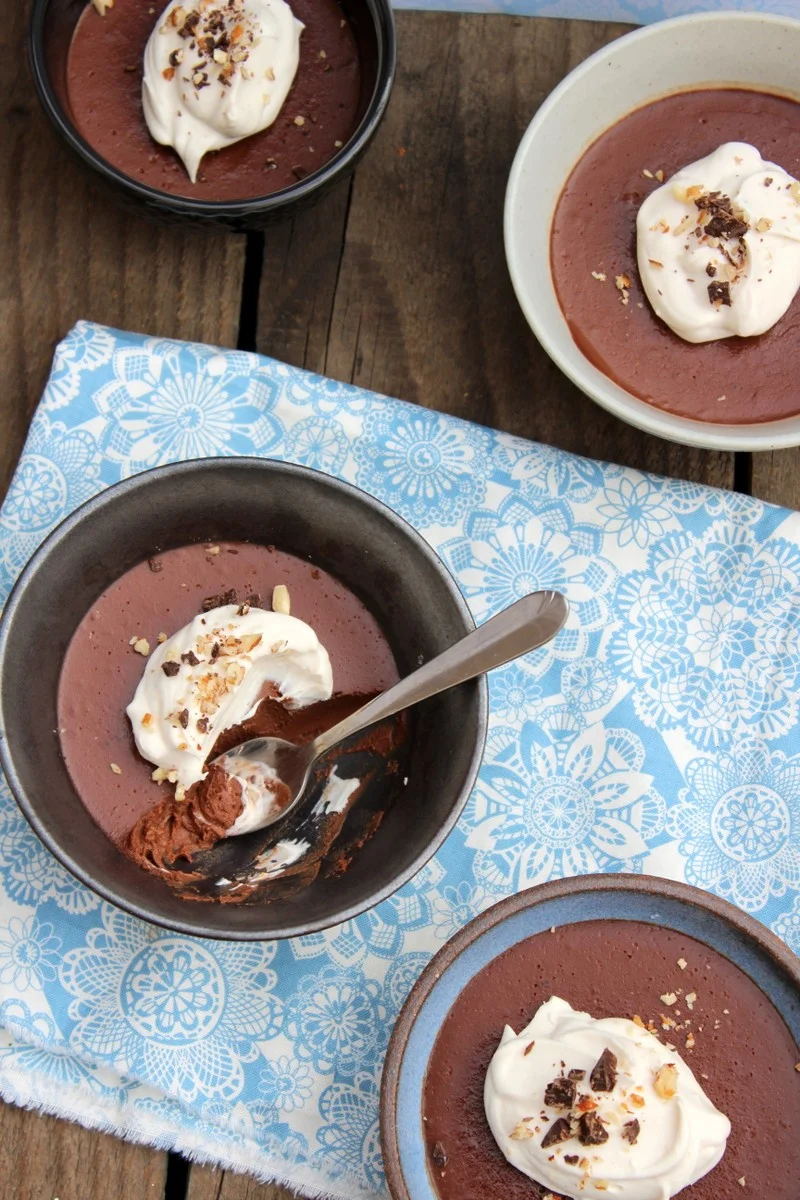 Hazelnut, Bittersweet chocolat & fleur de sel "pot de crème" (Vegan, Gluten-free)