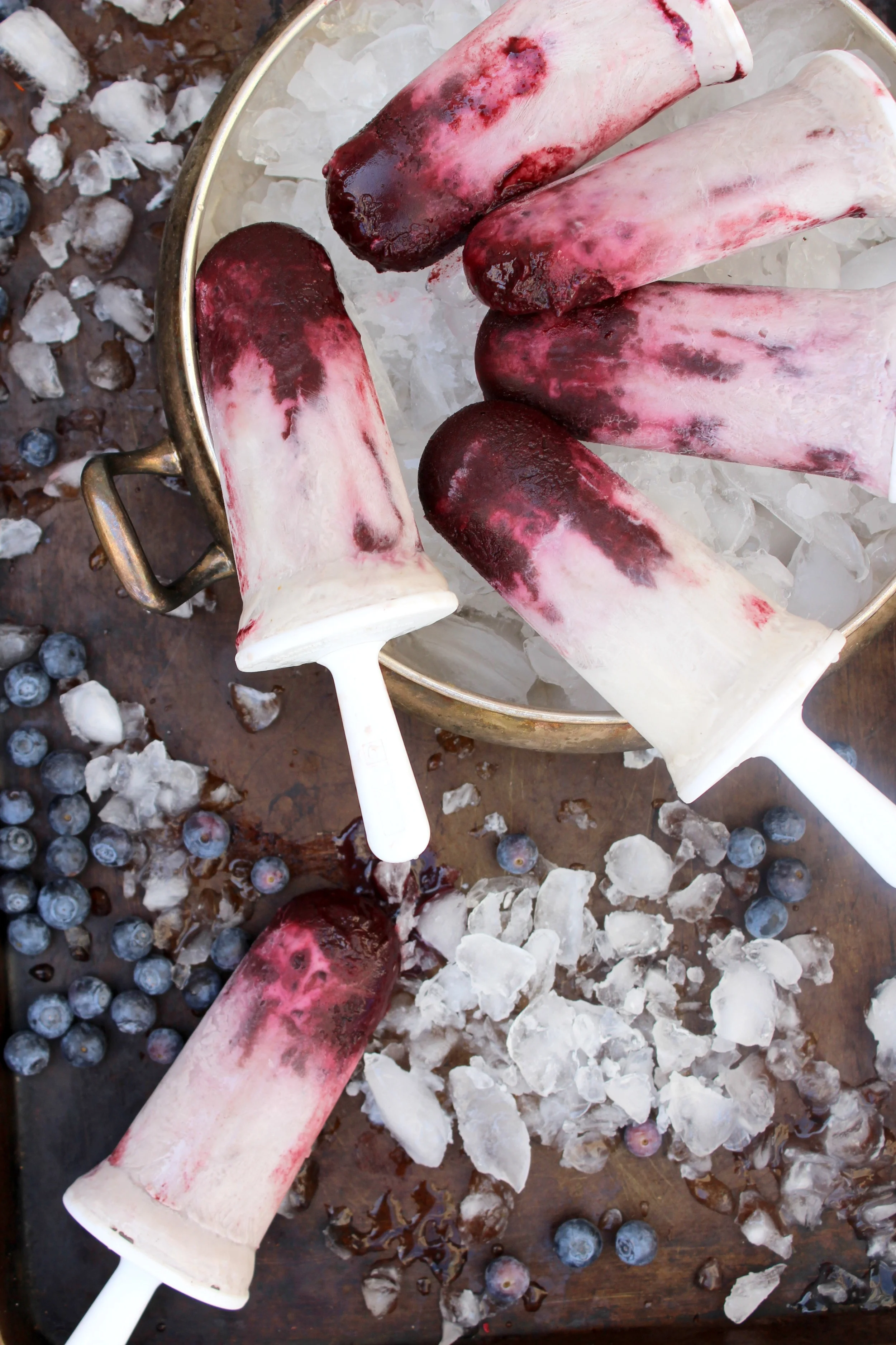 Blueberry, açai & coconut POPSICLES ("paletas")