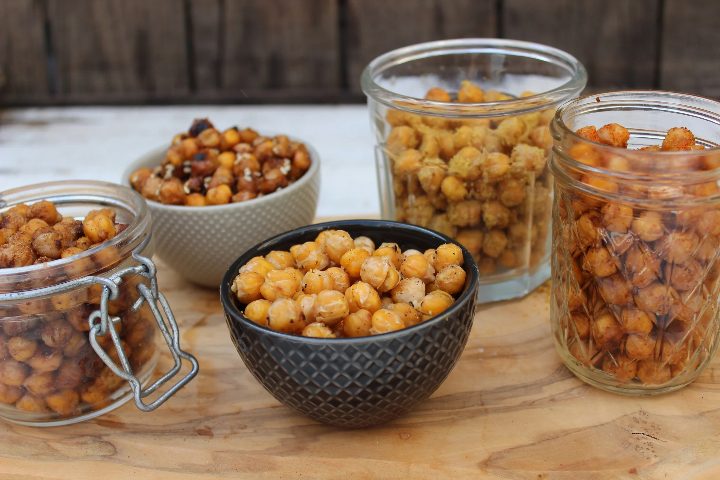 Oven roasted chickpeas : 5 ways 