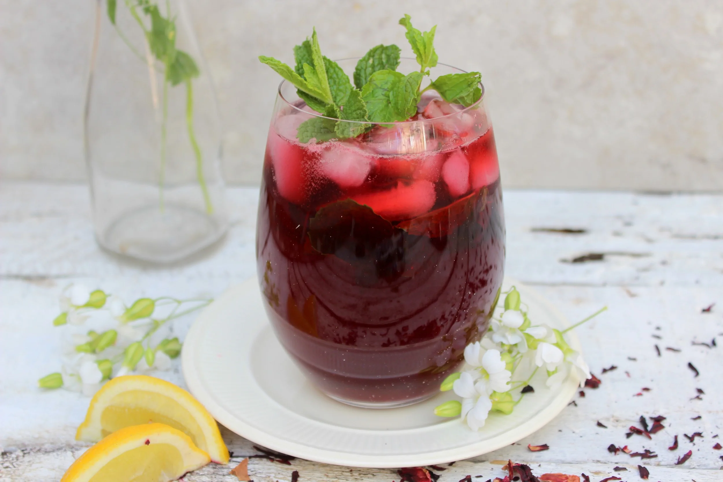 Hibiscus iced tea 