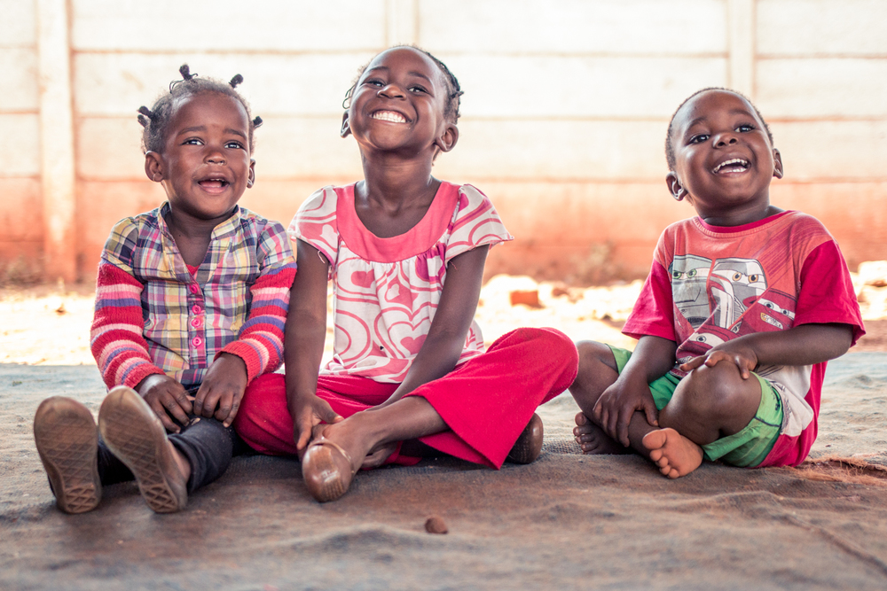  ZIMBABWE: [Home Visit] Bishop Musakwa's Children and a friend. 