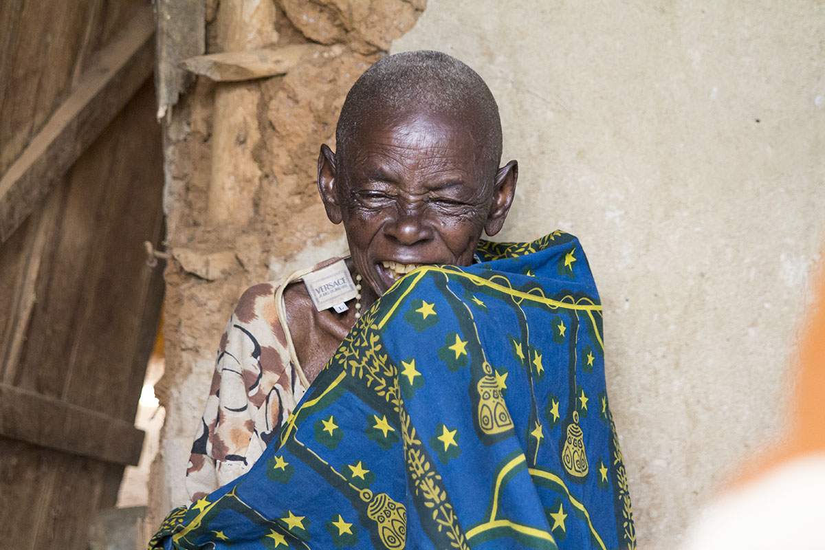  RWANDA: [Home Visit] This was surreal. After I shared the gospel with and prayed for Anastasie we prepared to leave. Just as we walked out of the door we were invited back inside. Anastasie's mom -who we're told is 100 years old,&nbsp;was in the roo